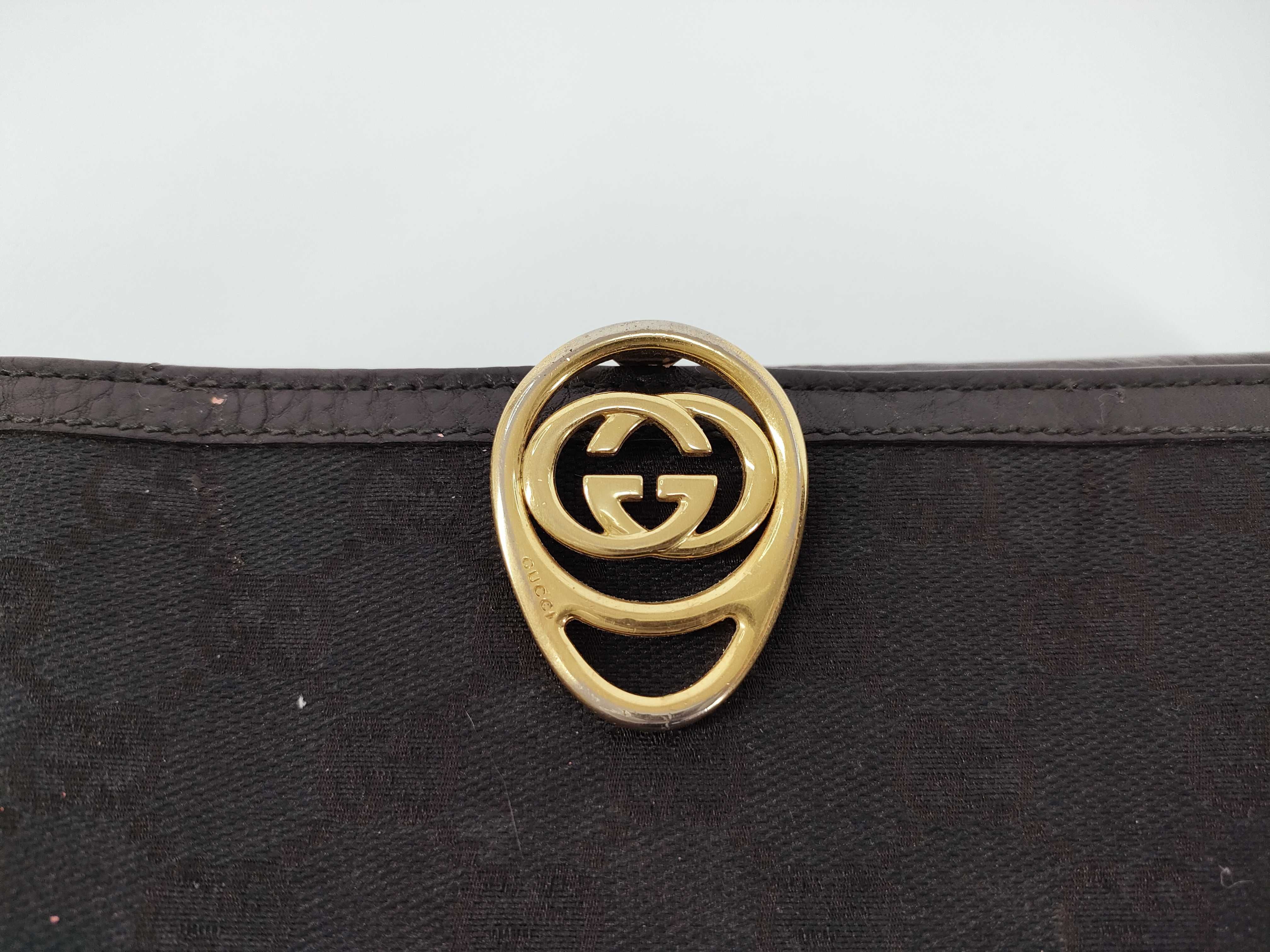 GG Canvas Black Leather Wallet — view 8