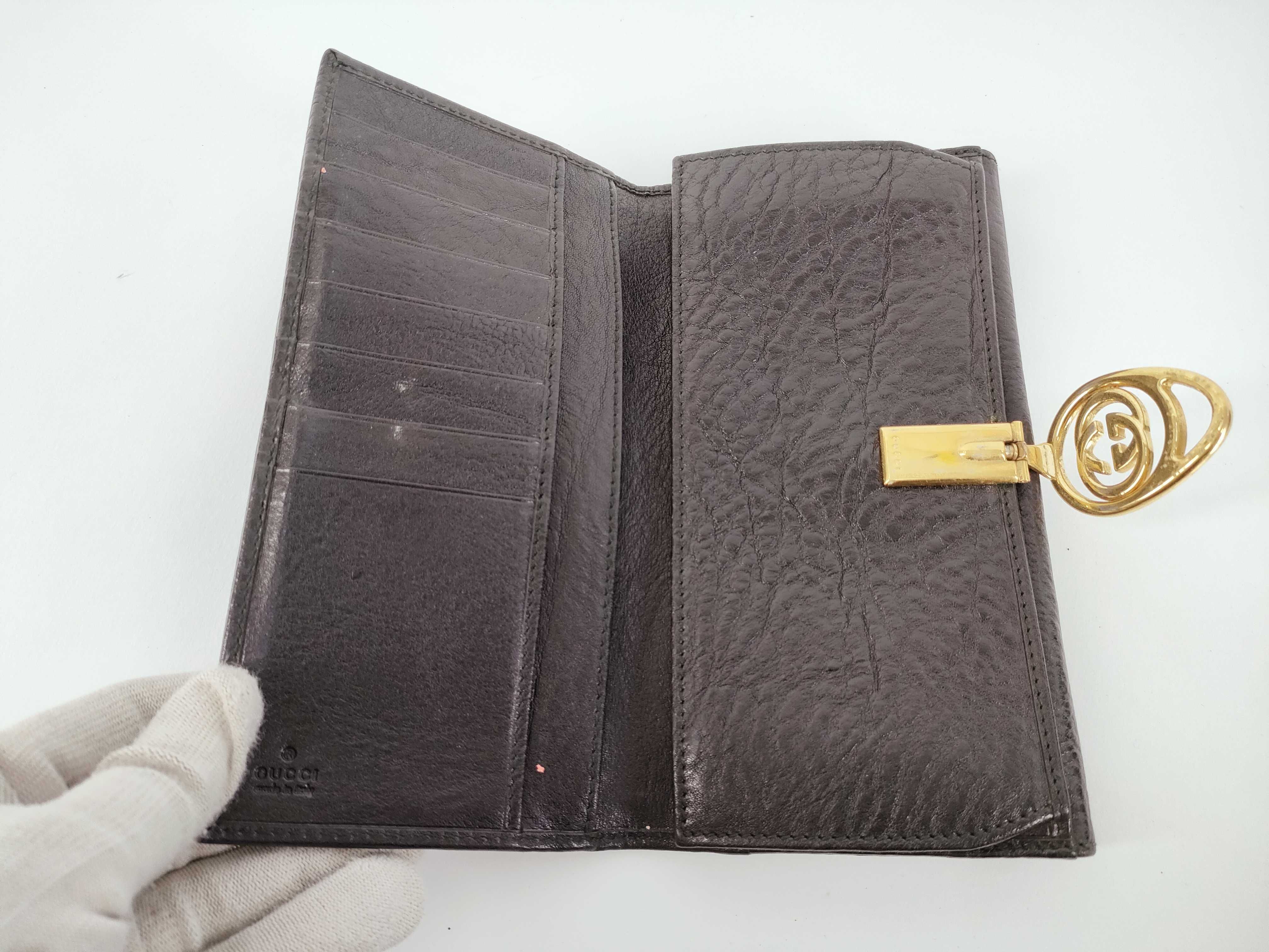 GG Canvas Black Leather Wallet — view 9