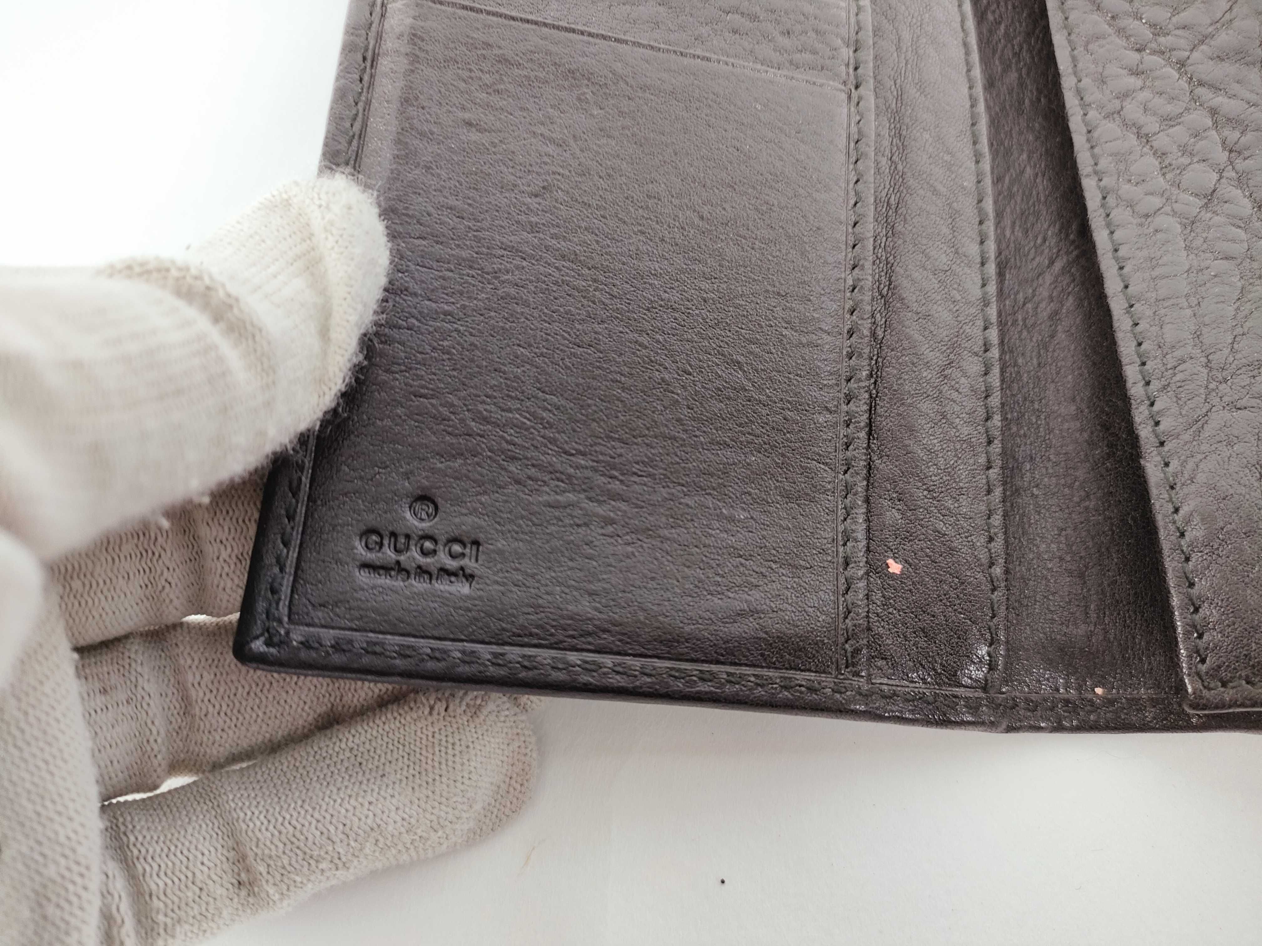 GG Canvas Black Leather Wallet — view 10