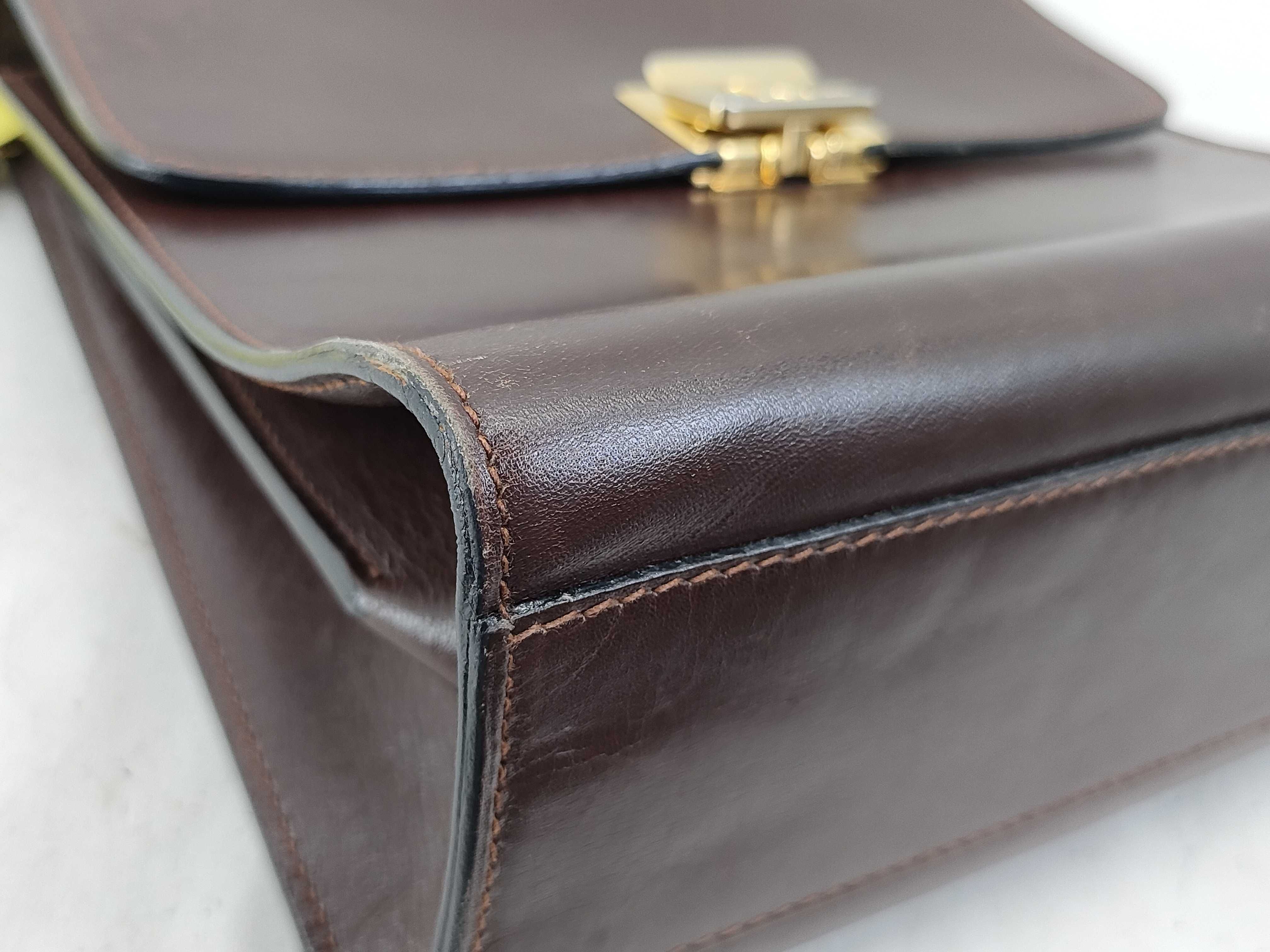 Vintage Calf Triomphe Macadam Gold Hardware Handbag — view 5