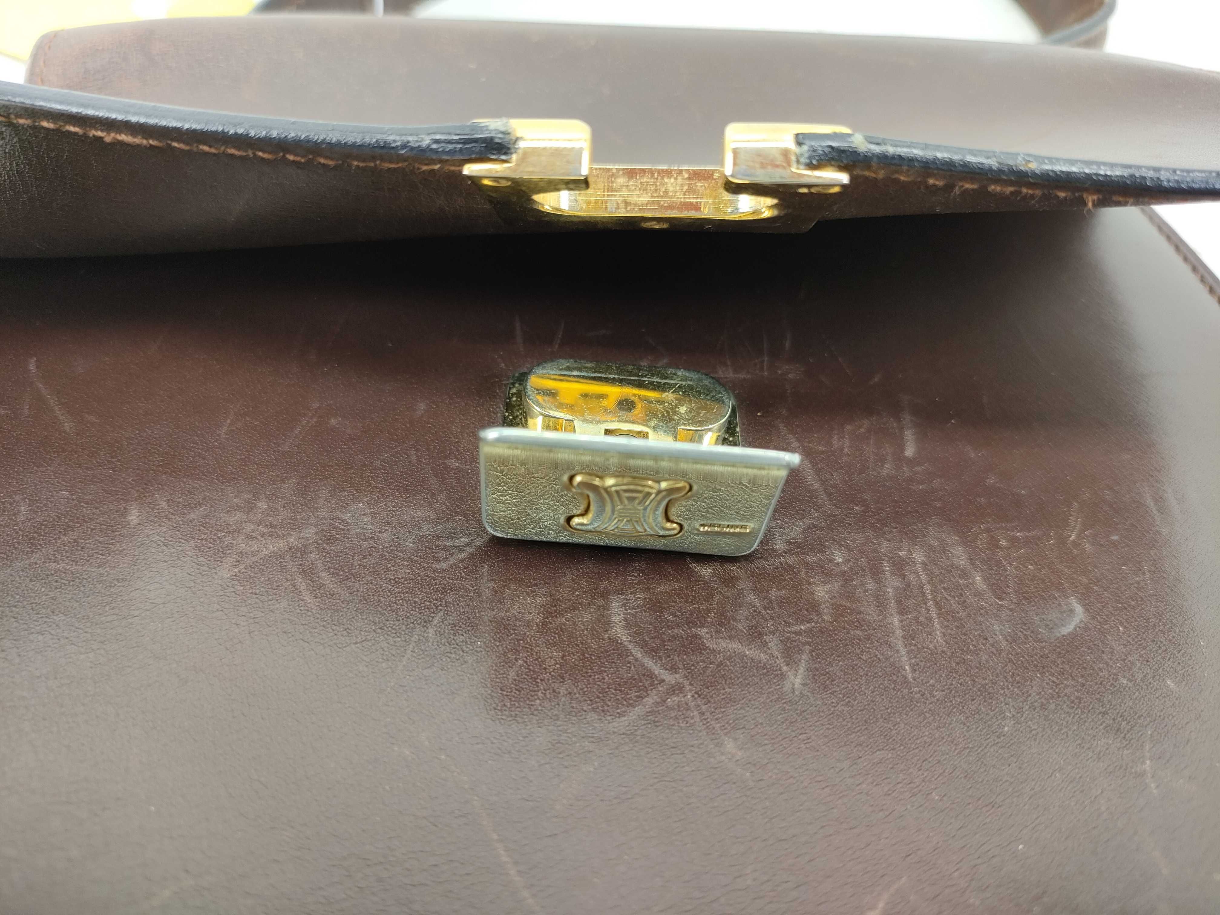 Vintage Calf Triomphe Macadam Gold Hardware Handbag — view 8