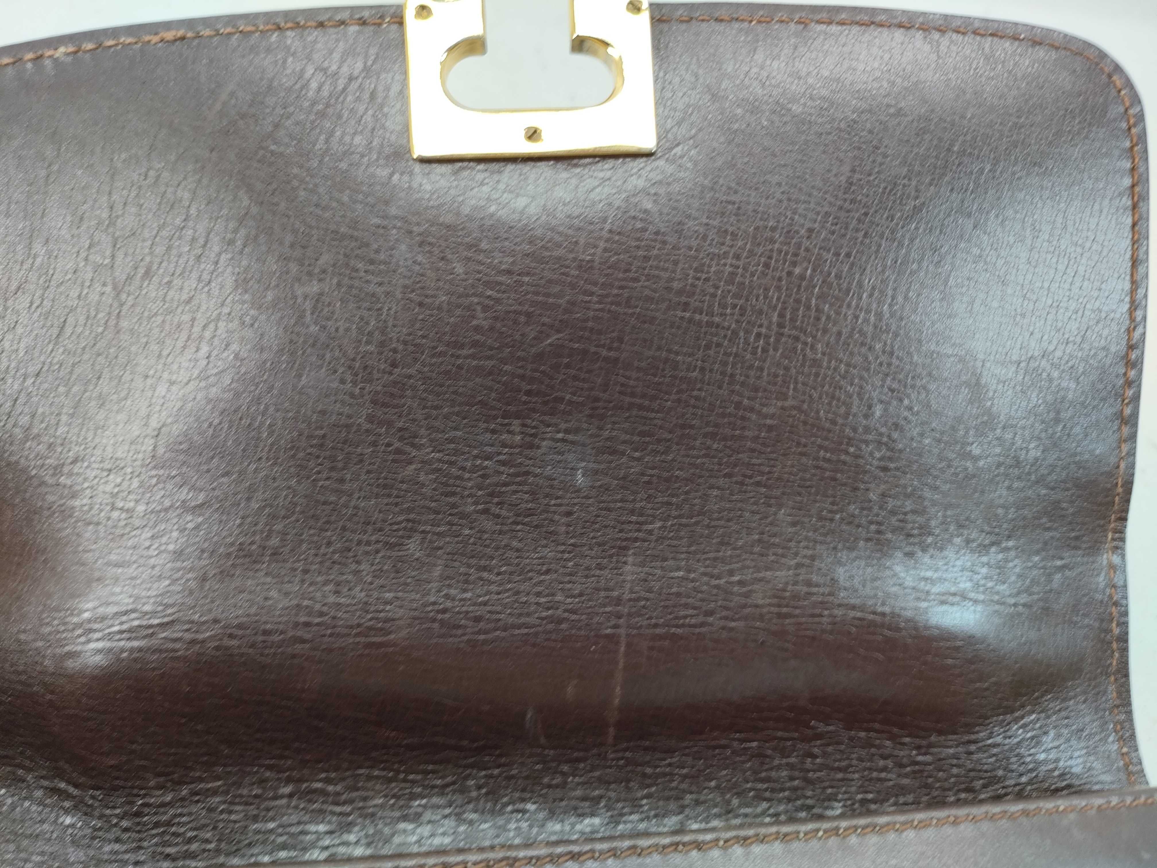 Vintage Calf Triomphe Macadam Gold Hardware Handbag — view 9