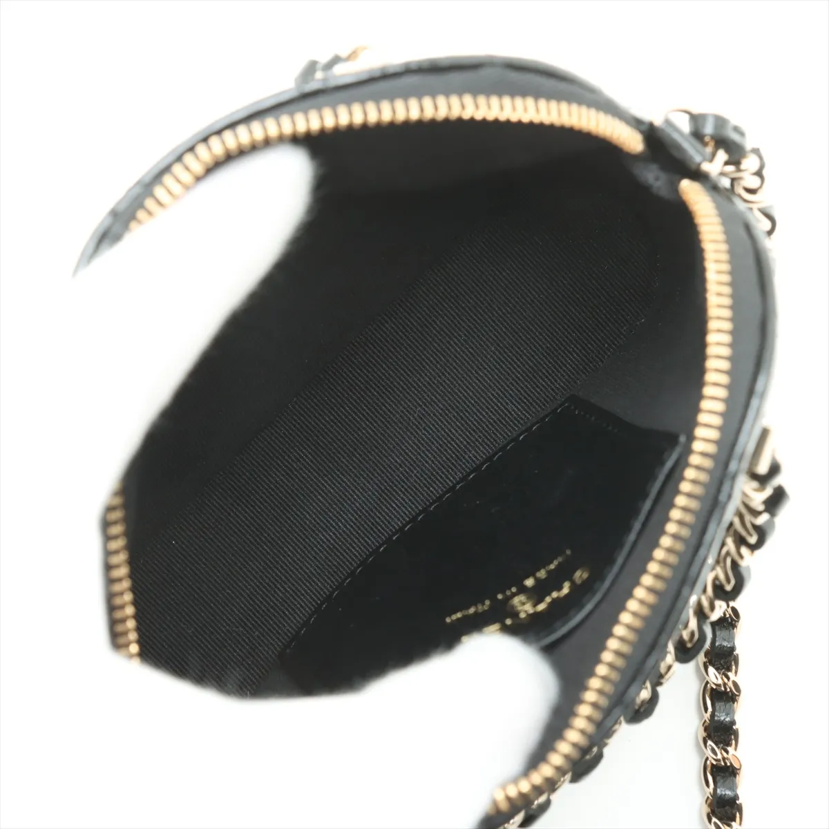 Matelasse Leather 2WAY Handbag Black Gold Hardware KL379X96 Random Serial — view 8