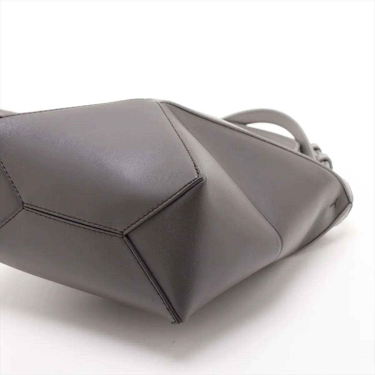 Puzzlefold Mini Leather 2-Way Tote Bag, Gray — view 3