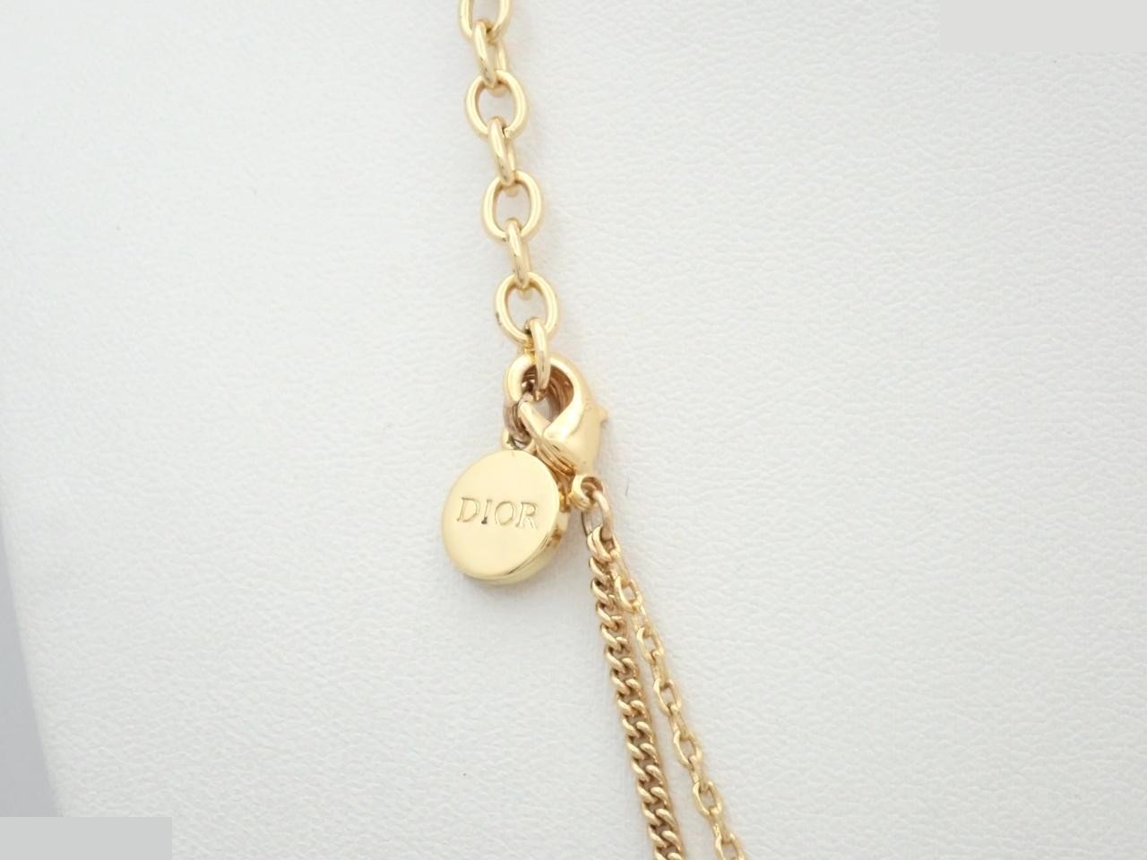 CD logo rhinestone star motif necklace GP — view 2