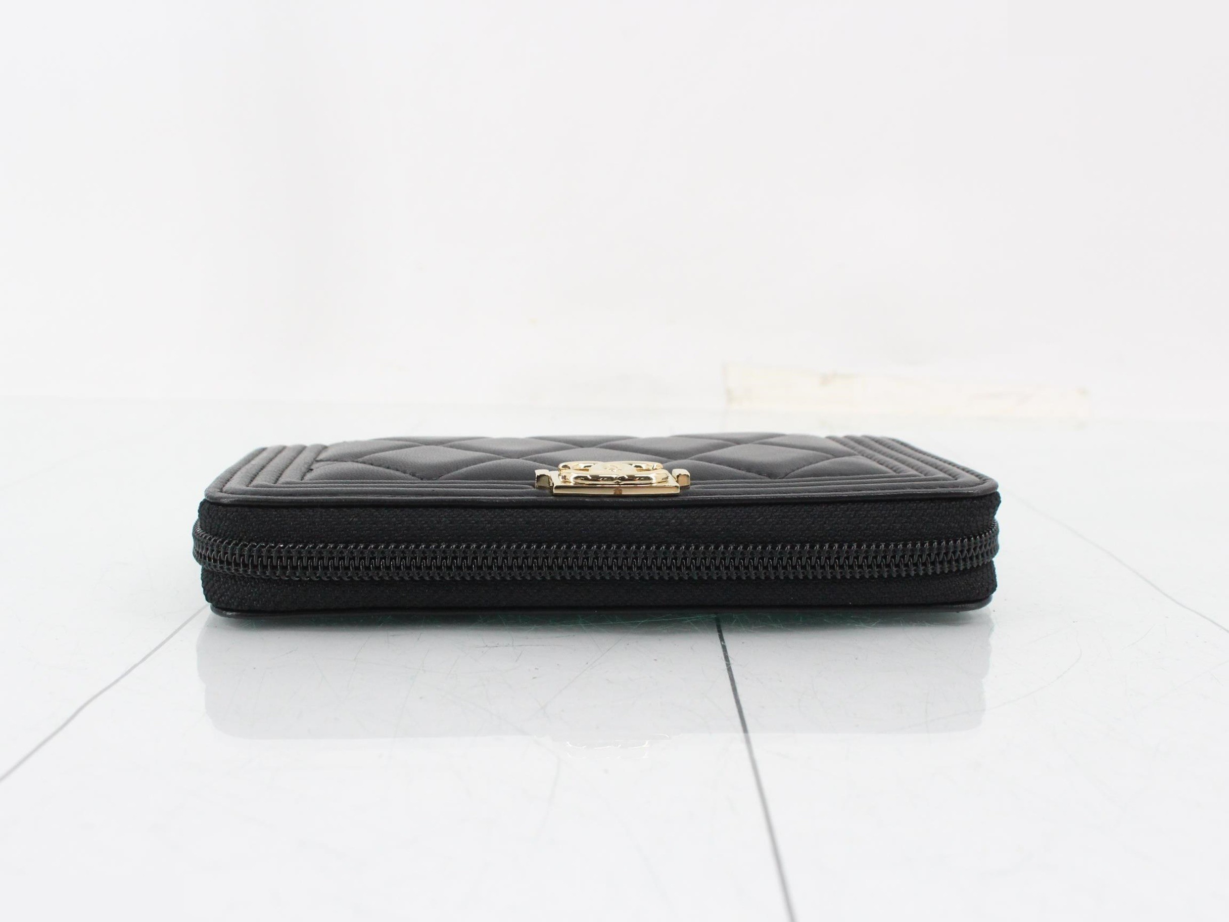 Boy Chanel Medium Wallet, Lambskin, Black, Serial Number , Includes Box, Dust Bag, etc. — view 3