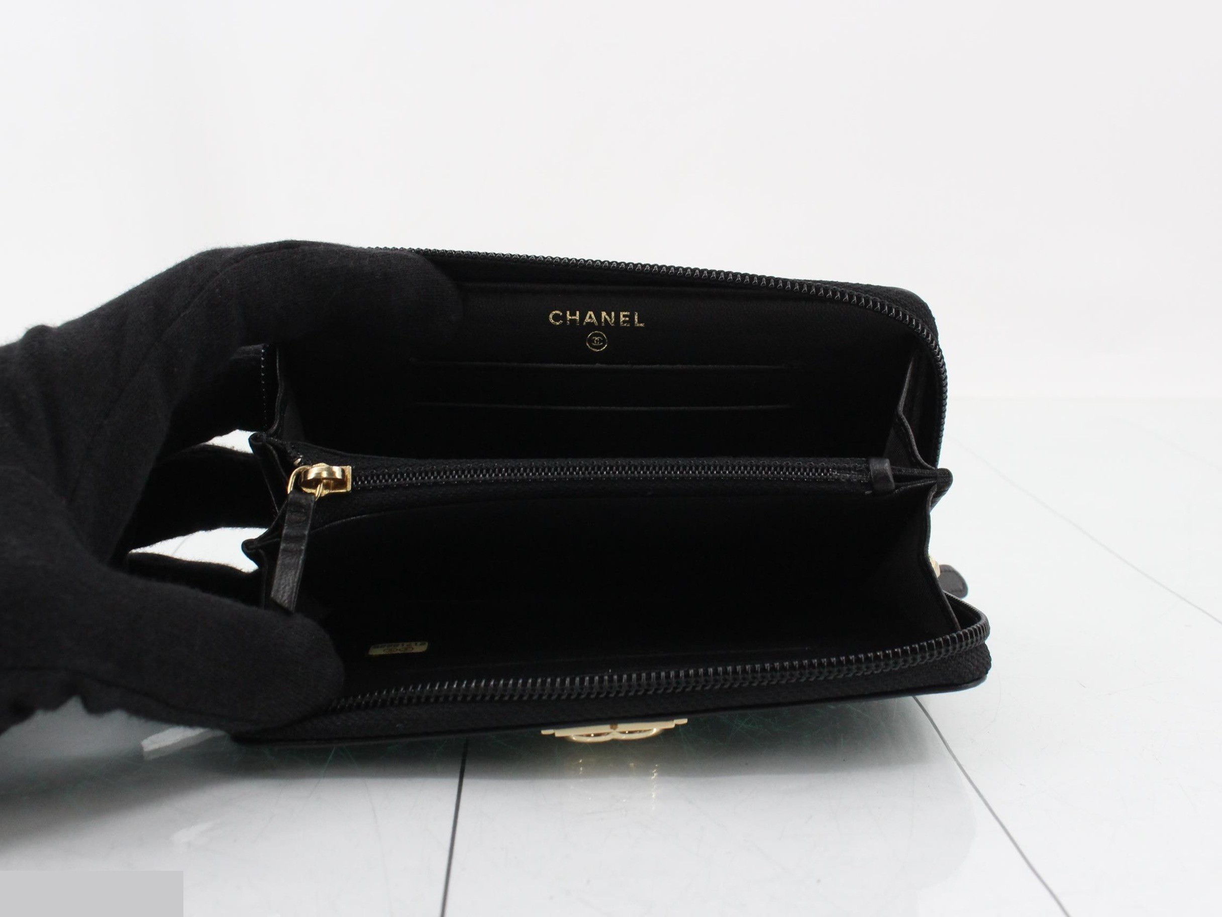 Boy Chanel Medium Wallet, Lambskin, Black, Serial Number , Includes Box, Dust Bag, etc. — view 4
