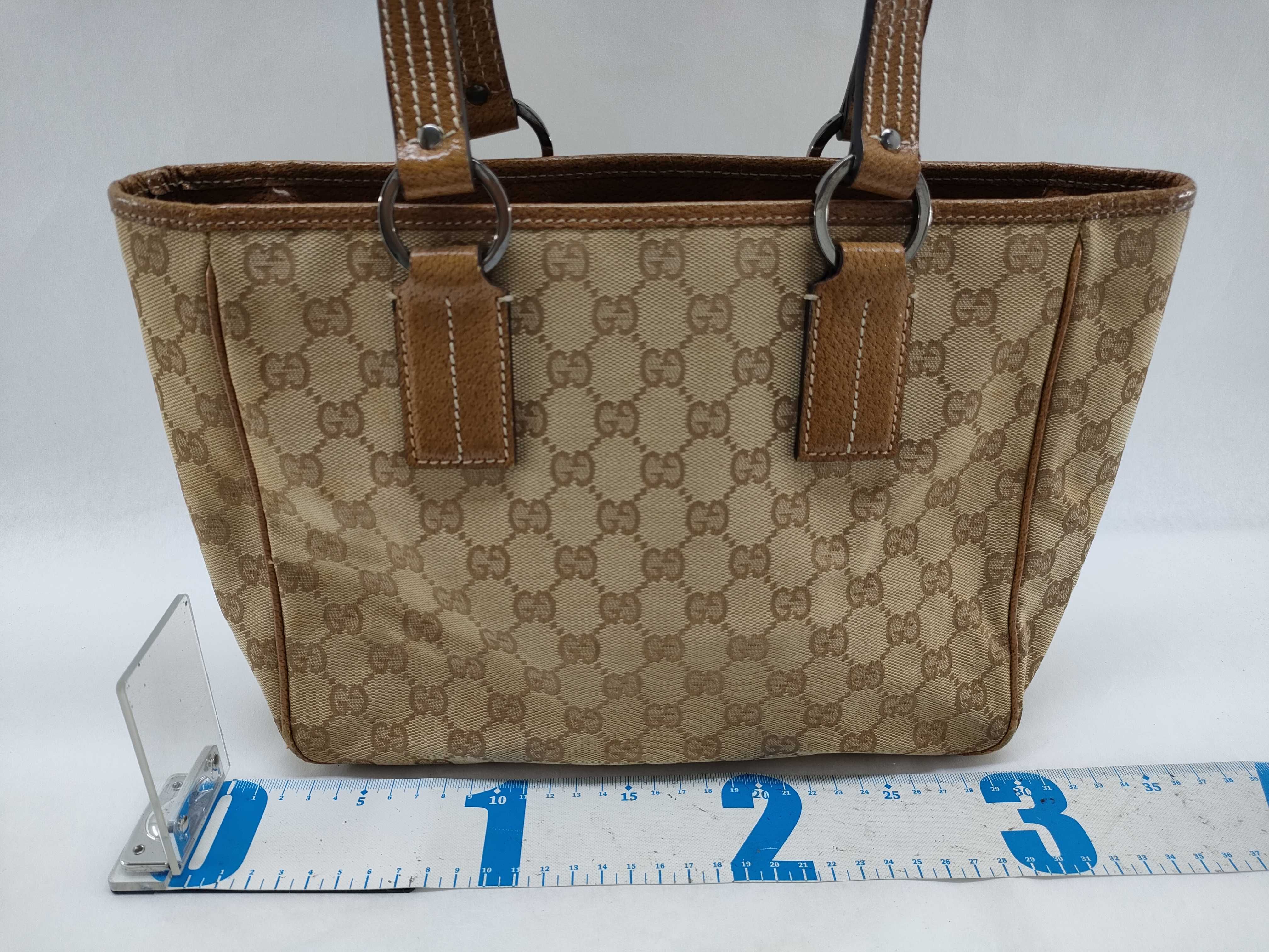 GG Canvas Handbag 113019 - GG Canvas, Leather, Beige Handbag — view 2