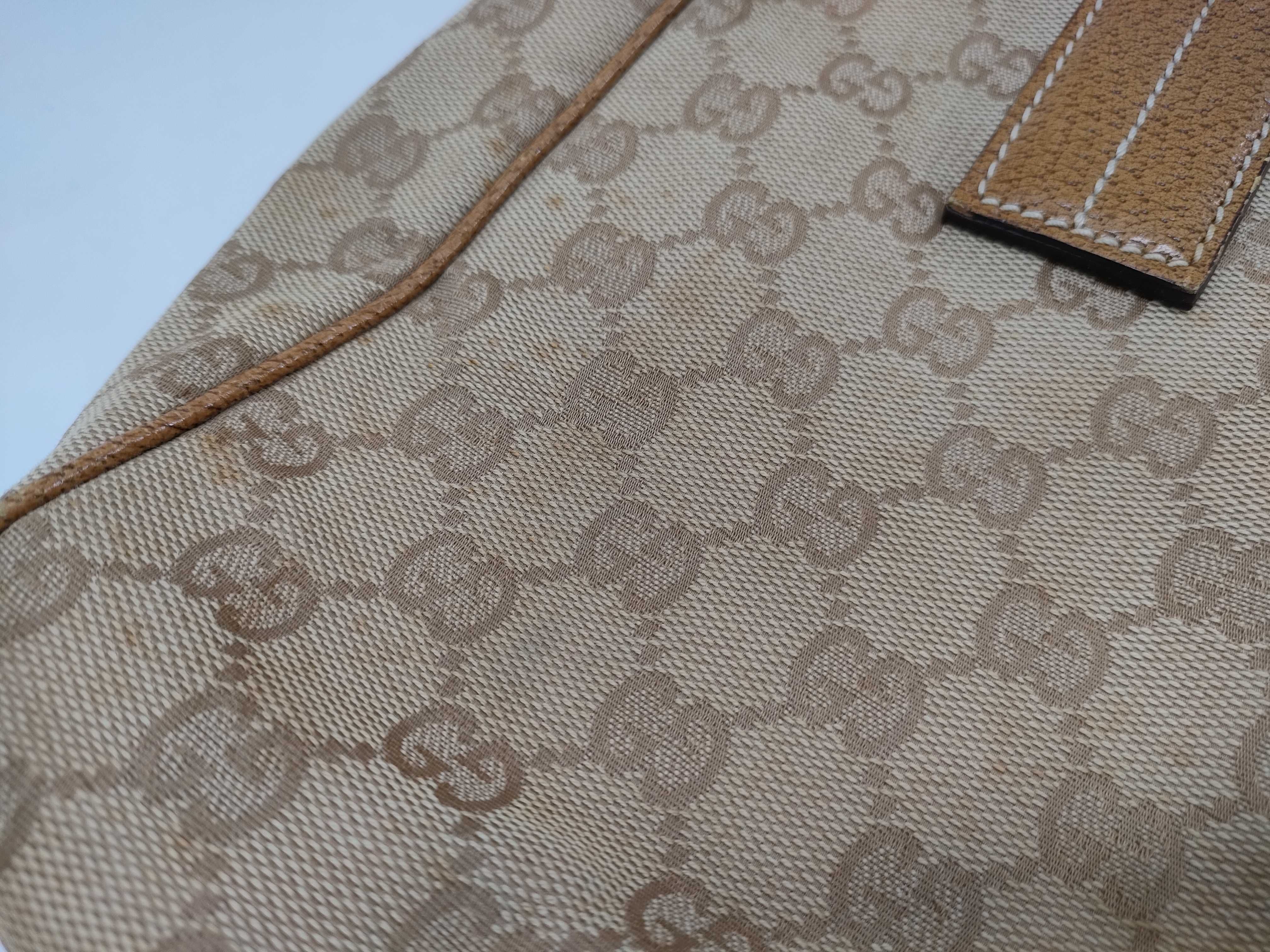 GG Canvas Handbag 113019 - GG Canvas, Leather, Beige Handbag — view 13