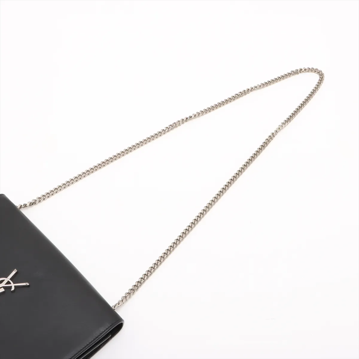 Classic Kate Leather Chain Shoulder Bag, Black 354119 — view 5