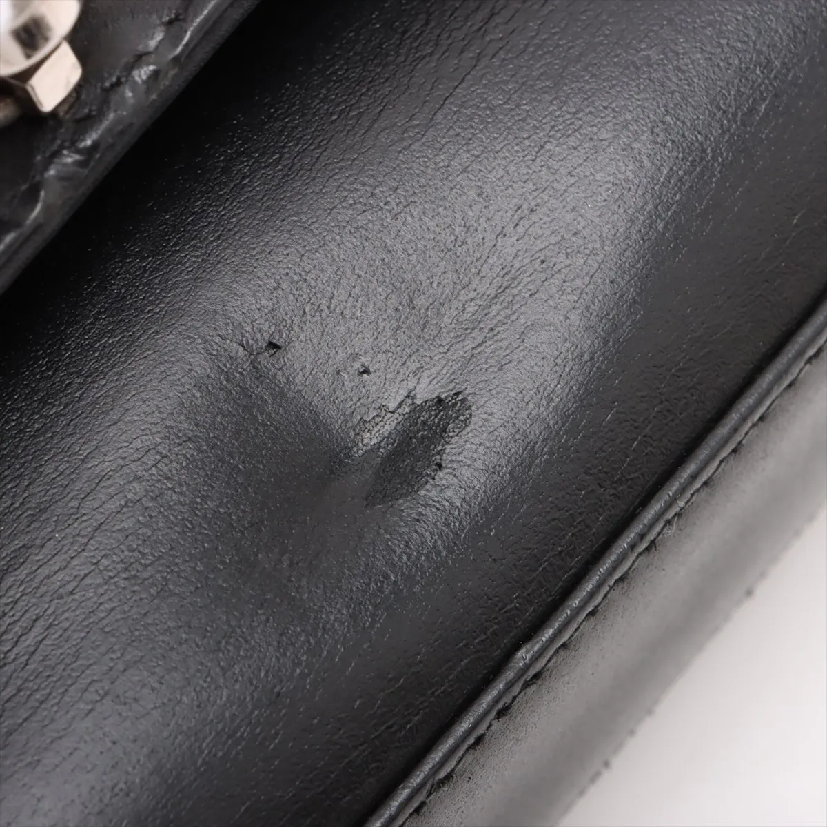 Classic Kate Leather Chain Shoulder Bag, Black 354119 — view 10