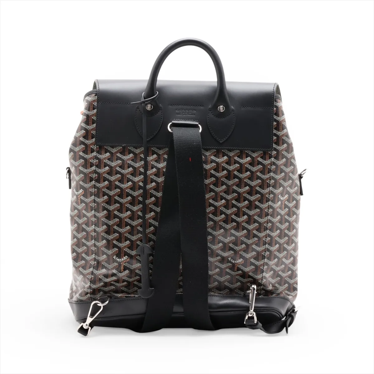 Alpin PVC x Leather Backpack/Rucksack, Black — view 2