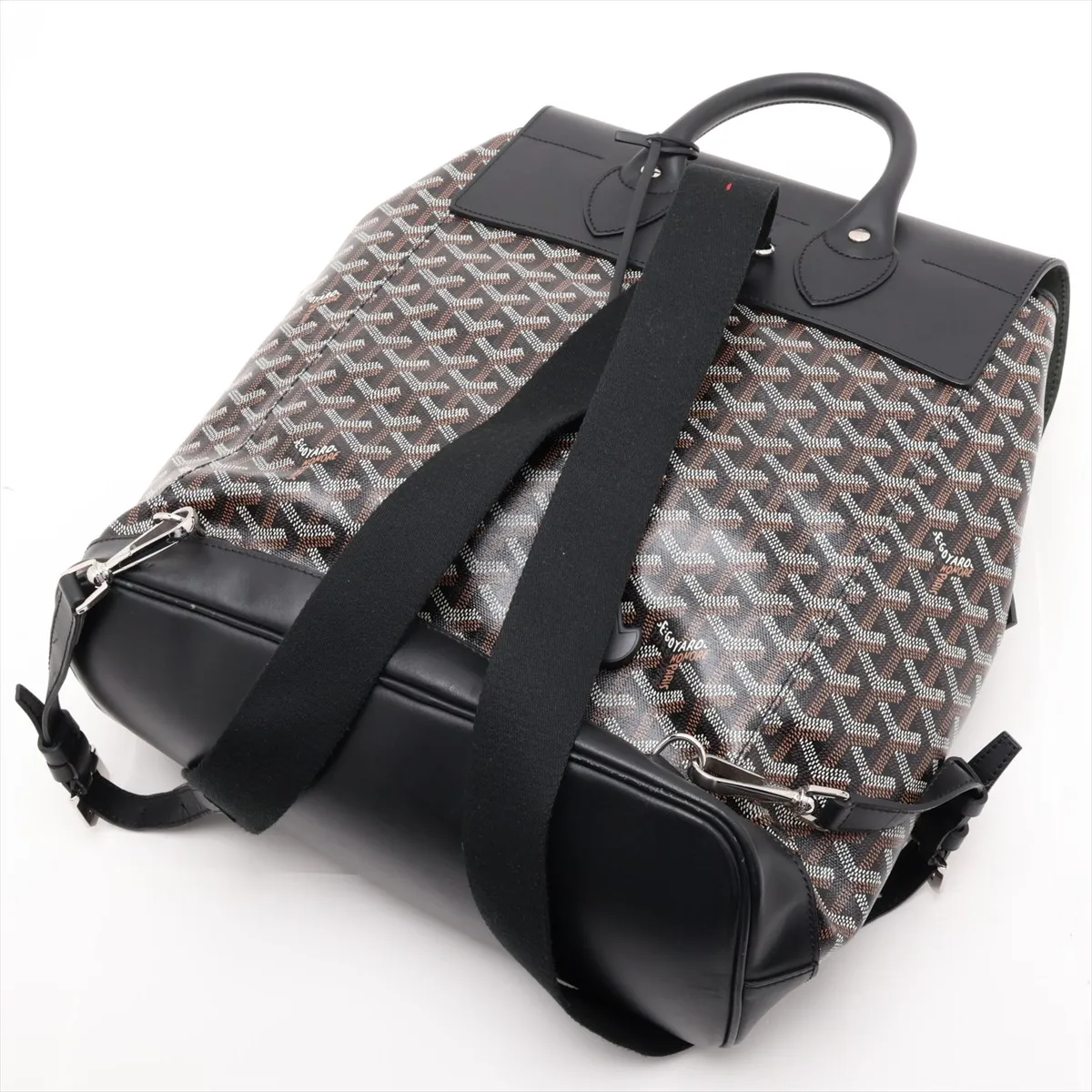 Alpin PVC x Leather Backpack/Rucksack, Black — view 5