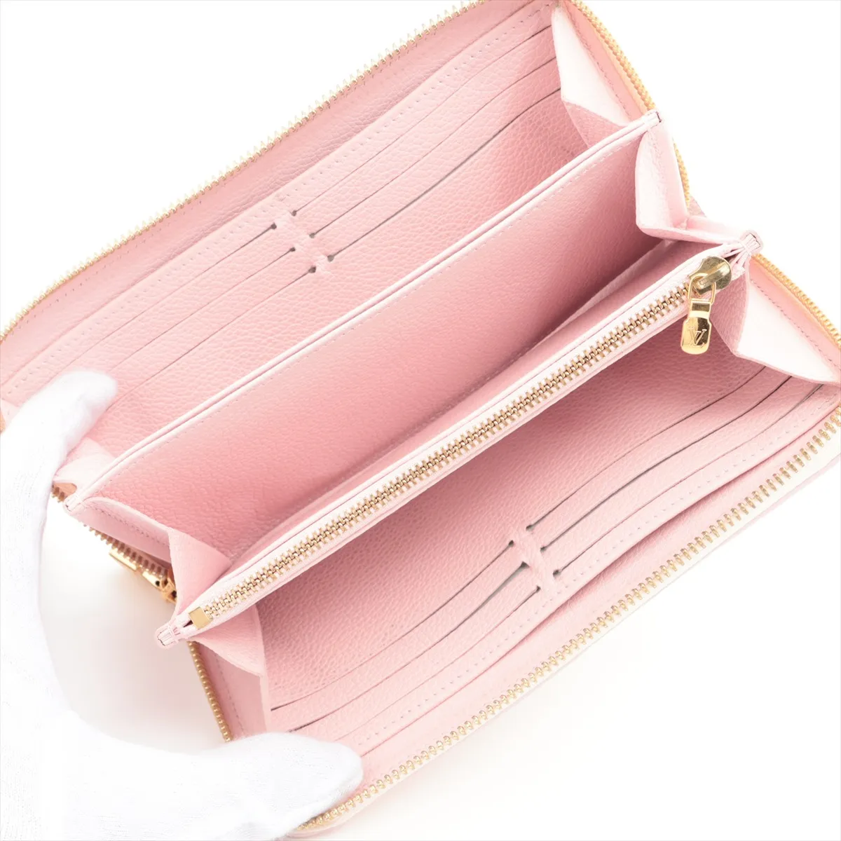 Monogram Empreinte Zippy Wallet M81299 Pink Round Zip Wallet (RFID detected) — view 3