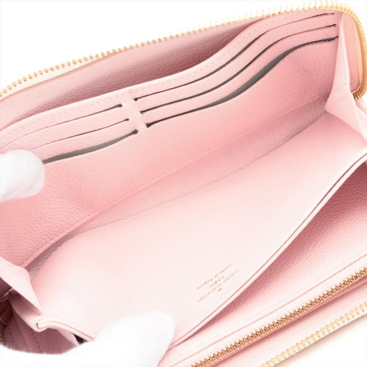 Monogram Empreinte Zippy Wallet M81299 Pink Round Zip Wallet (RFID detected) — view 5