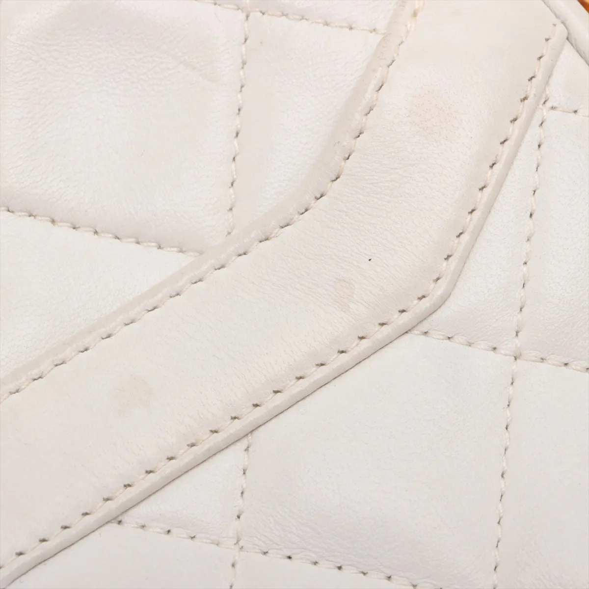 Matelasse Lambskin Chain Shoulder Bag Fringe White Gold Hardware 1989265 No. 1 — view 11