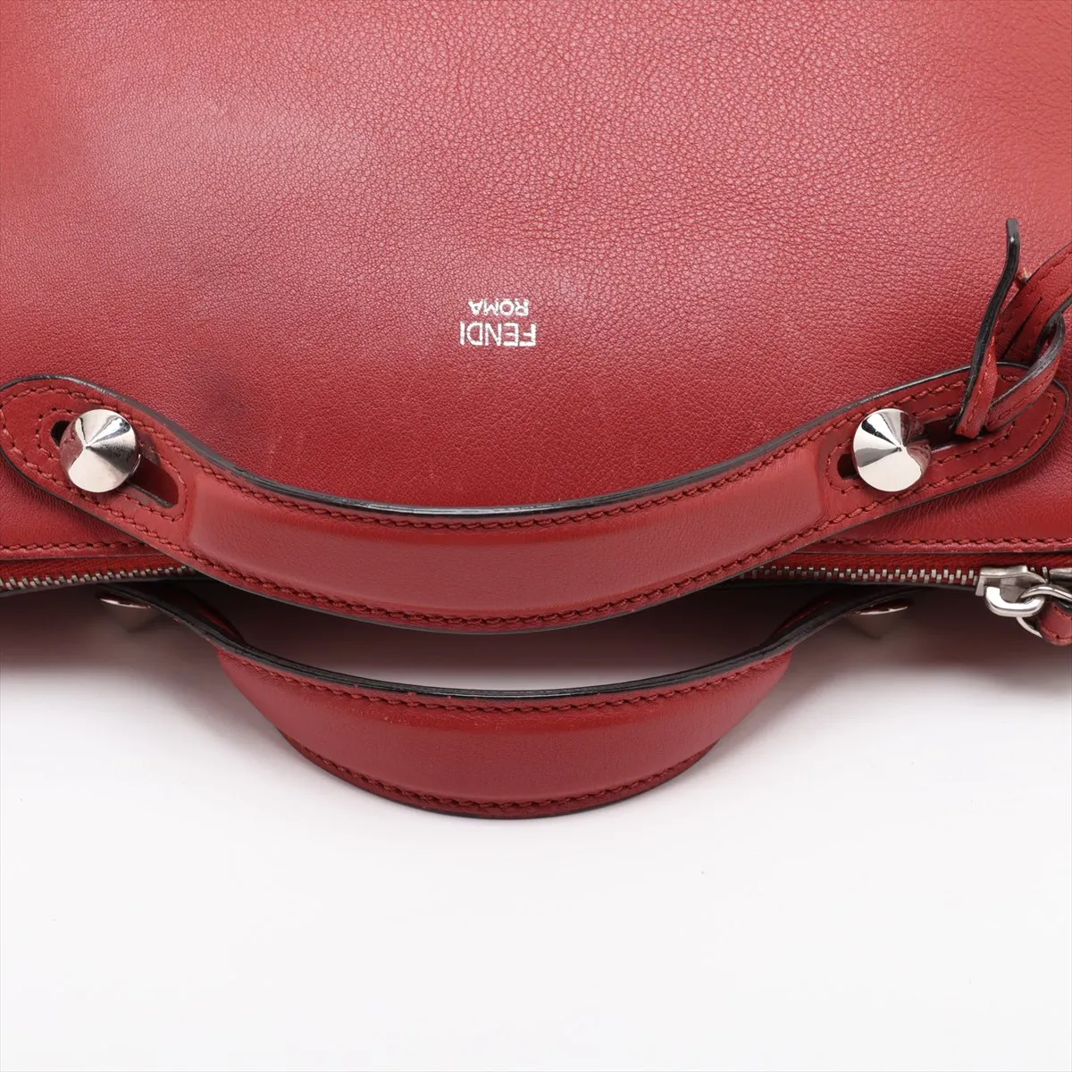 By The Way Medium Leather 2-Way Handbag, Red, 8BL124, broken clochette strap. — view 5