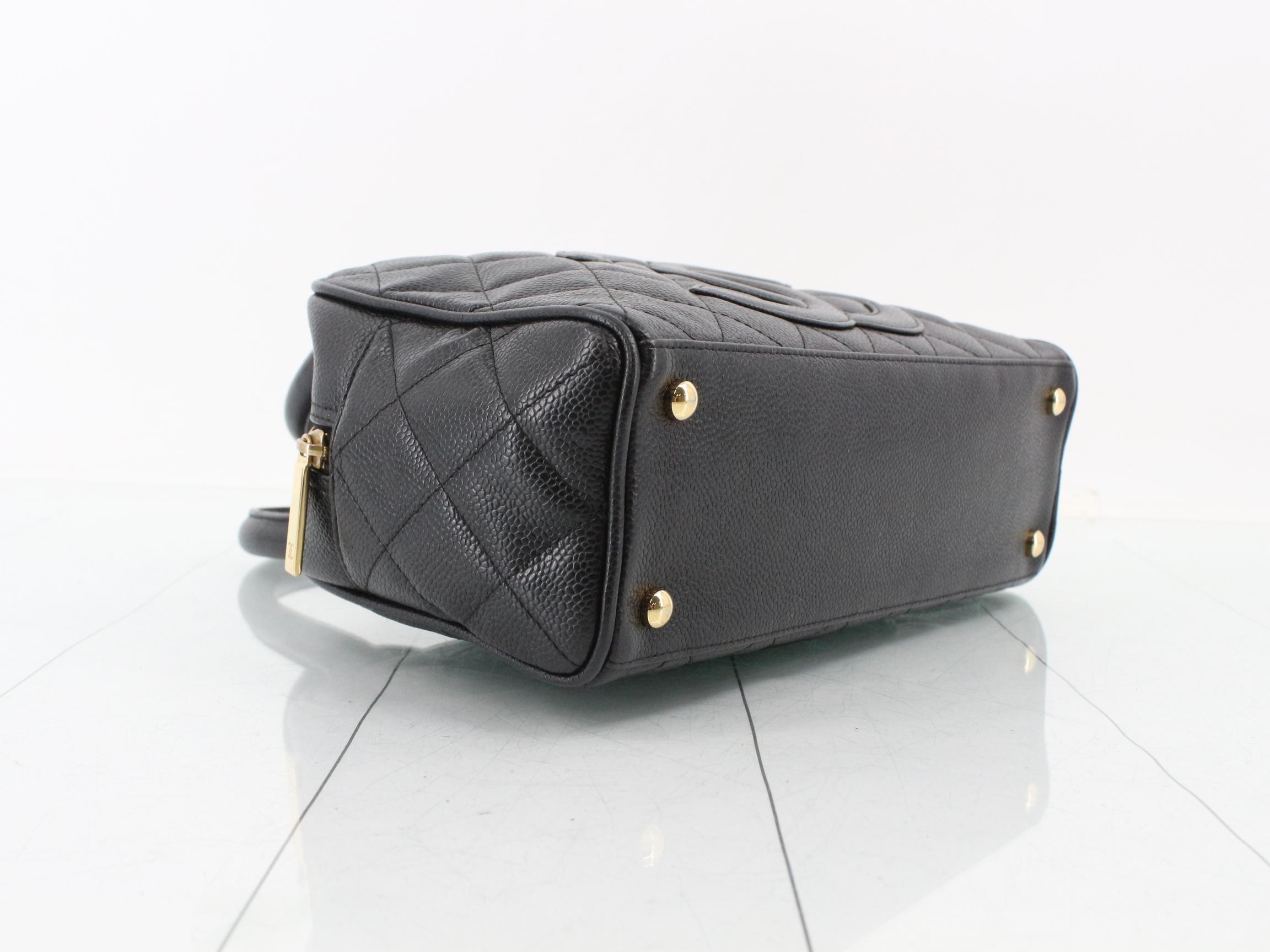 Matelassé Caviar Skin Handbag, Black, Series 9 — view 5