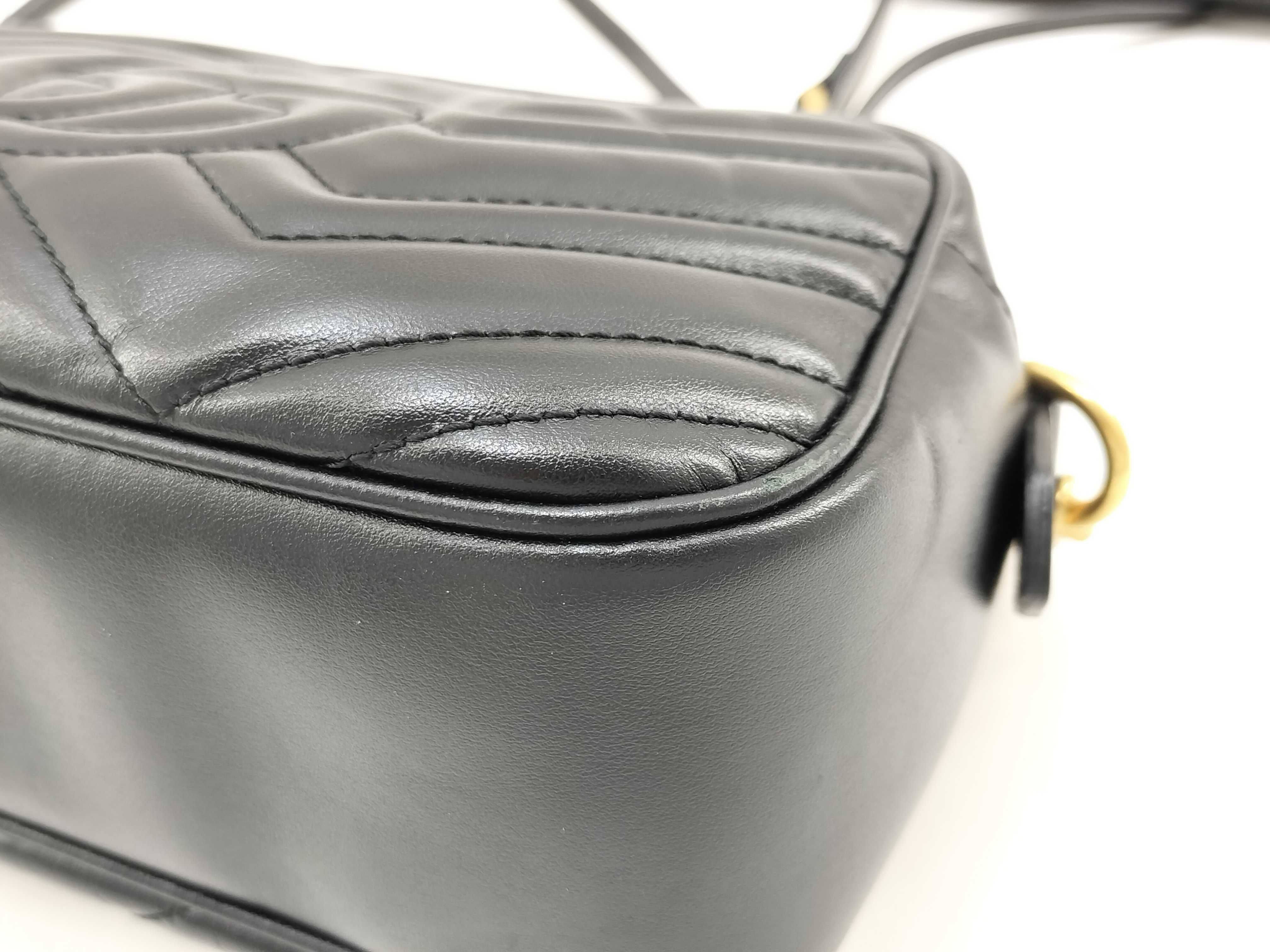 GG Marmont Leather Chain Shoulder Bag, Black, 447632 (Shoulder Bag) — view 6
