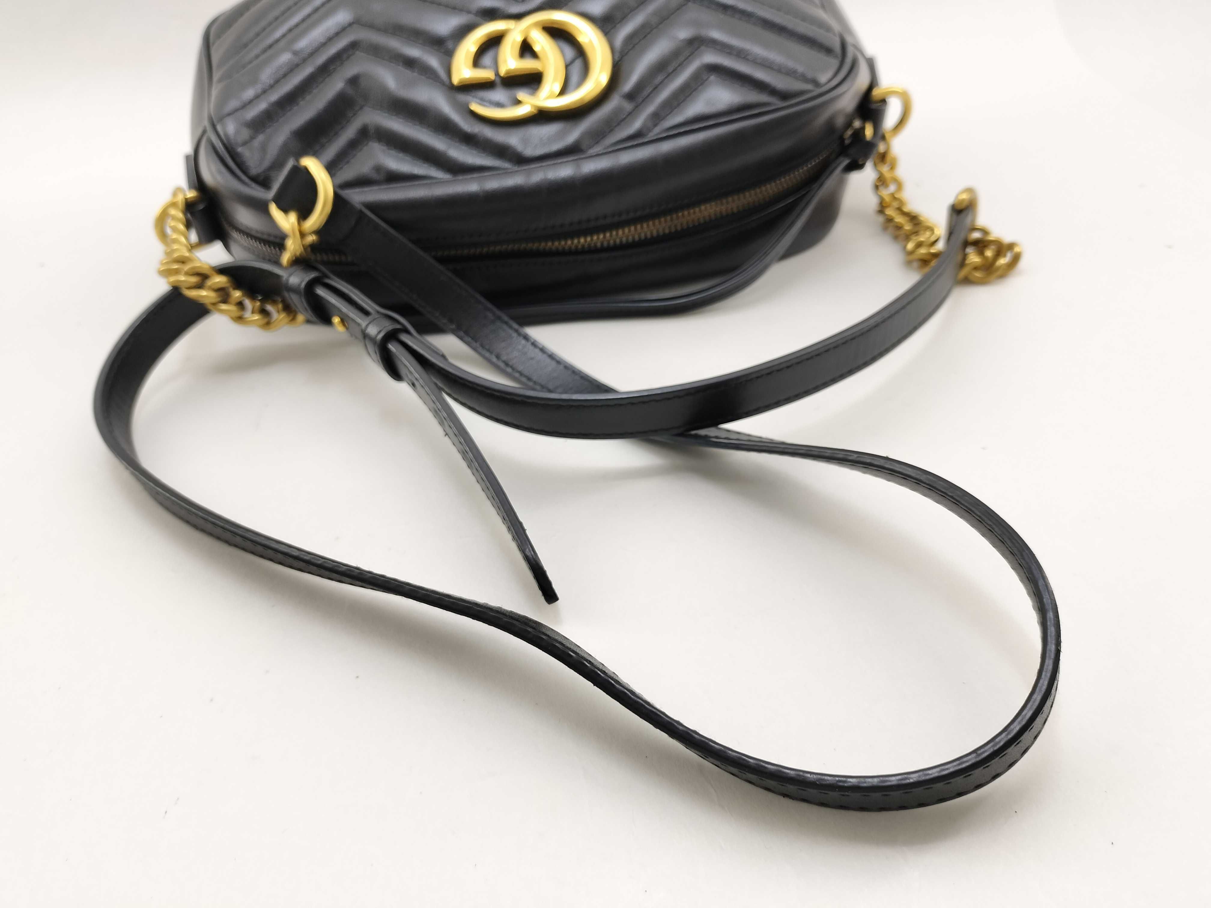 GG Marmont Leather Chain Shoulder Bag, Black, 447632 (Shoulder Bag) — view 10