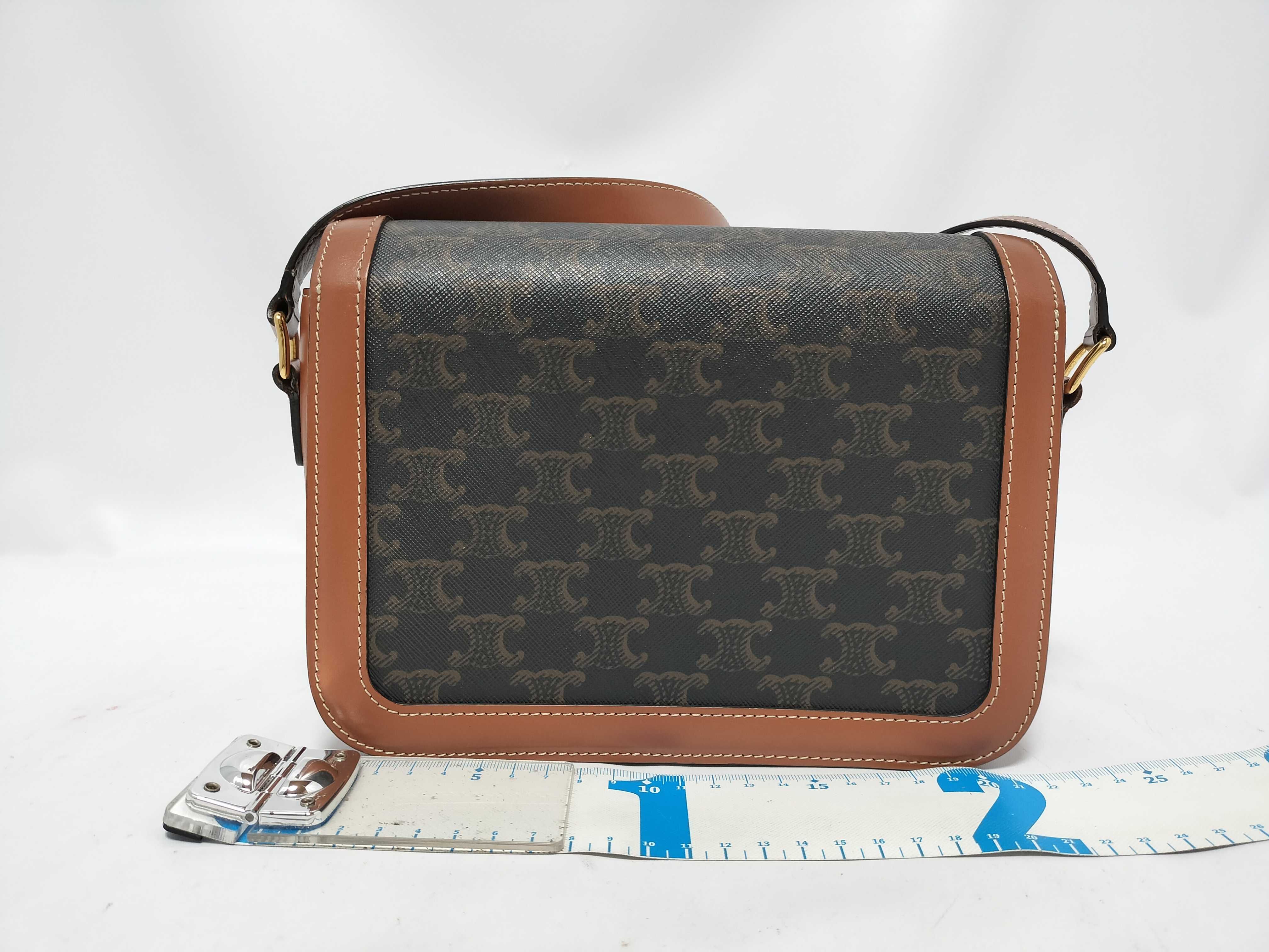 Triomphe Chain Shoulder Bag, Brown Shoulder Bag — view 2