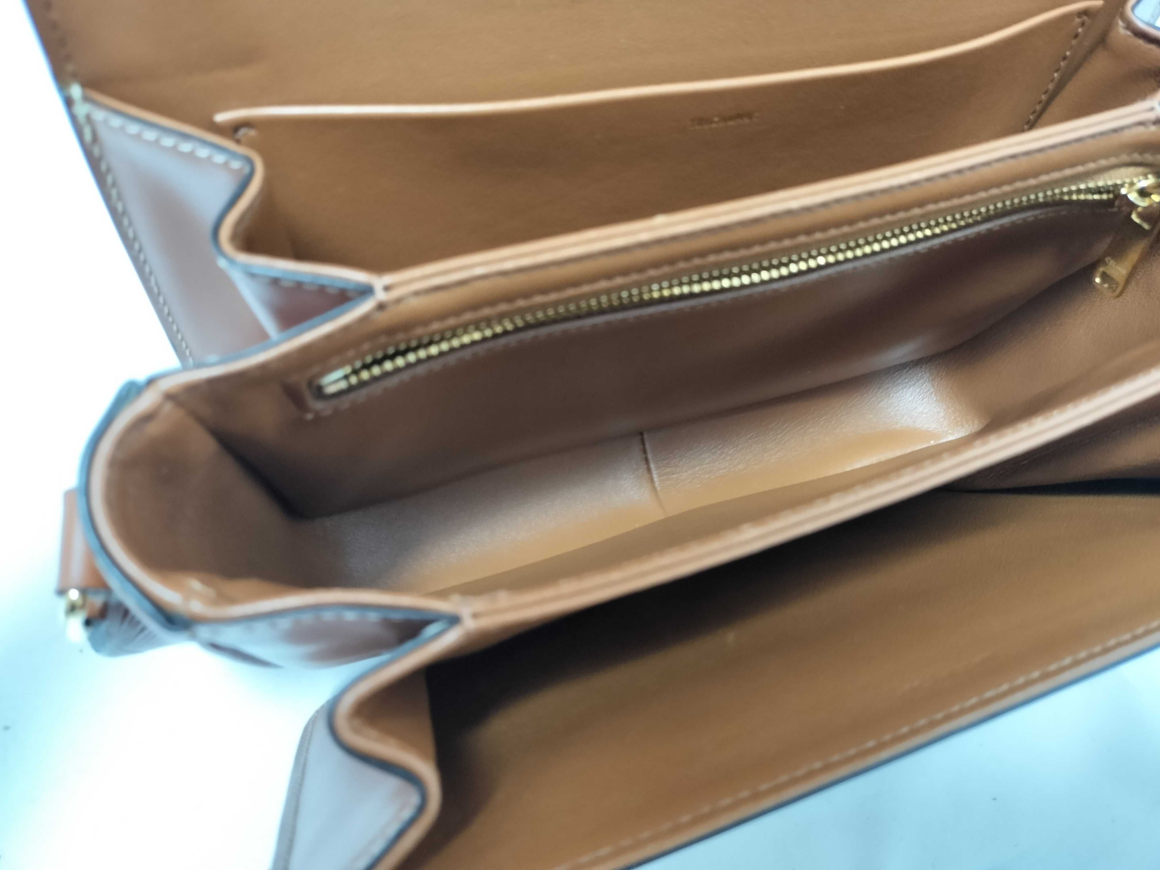 Triomphe Chain Shoulder Bag, Brown Shoulder Bag — view 12
