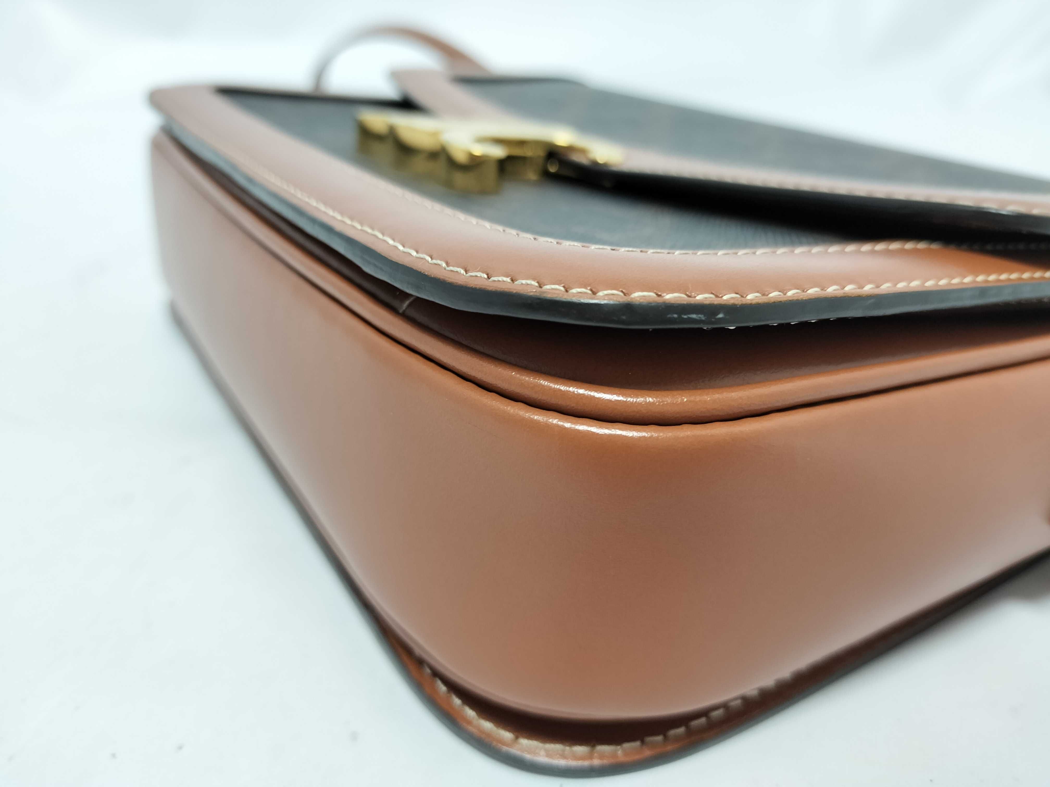 Triomphe Chain Shoulder Bag, Brown Shoulder Bag — view 7