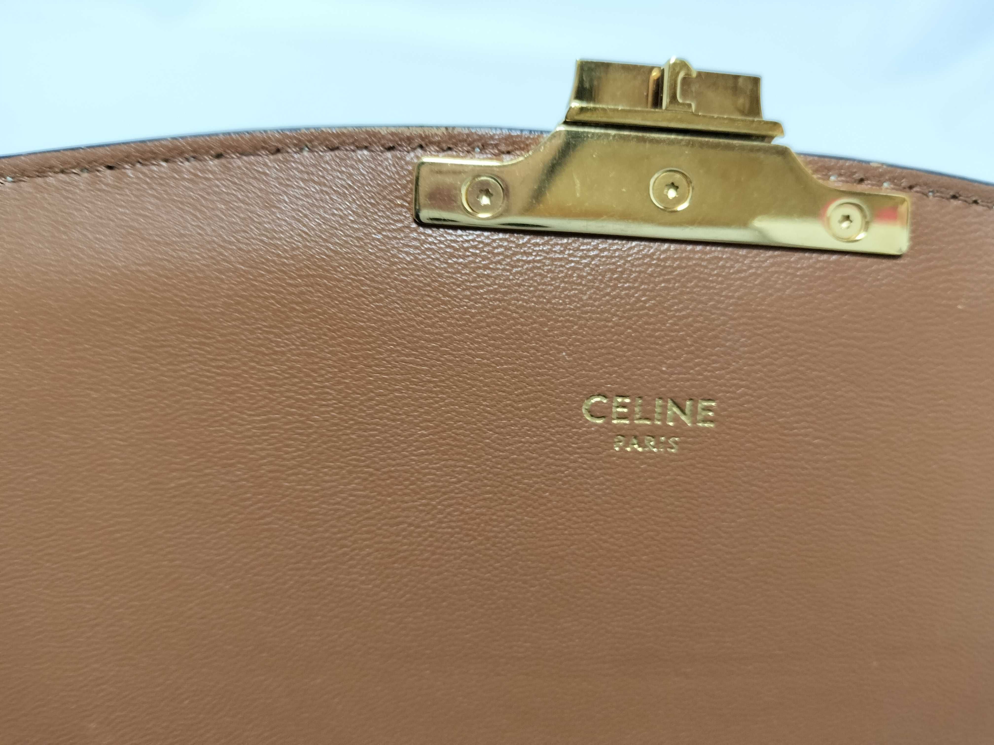 Triomphe Chain Shoulder Bag, Brown Shoulder Bag — view 10