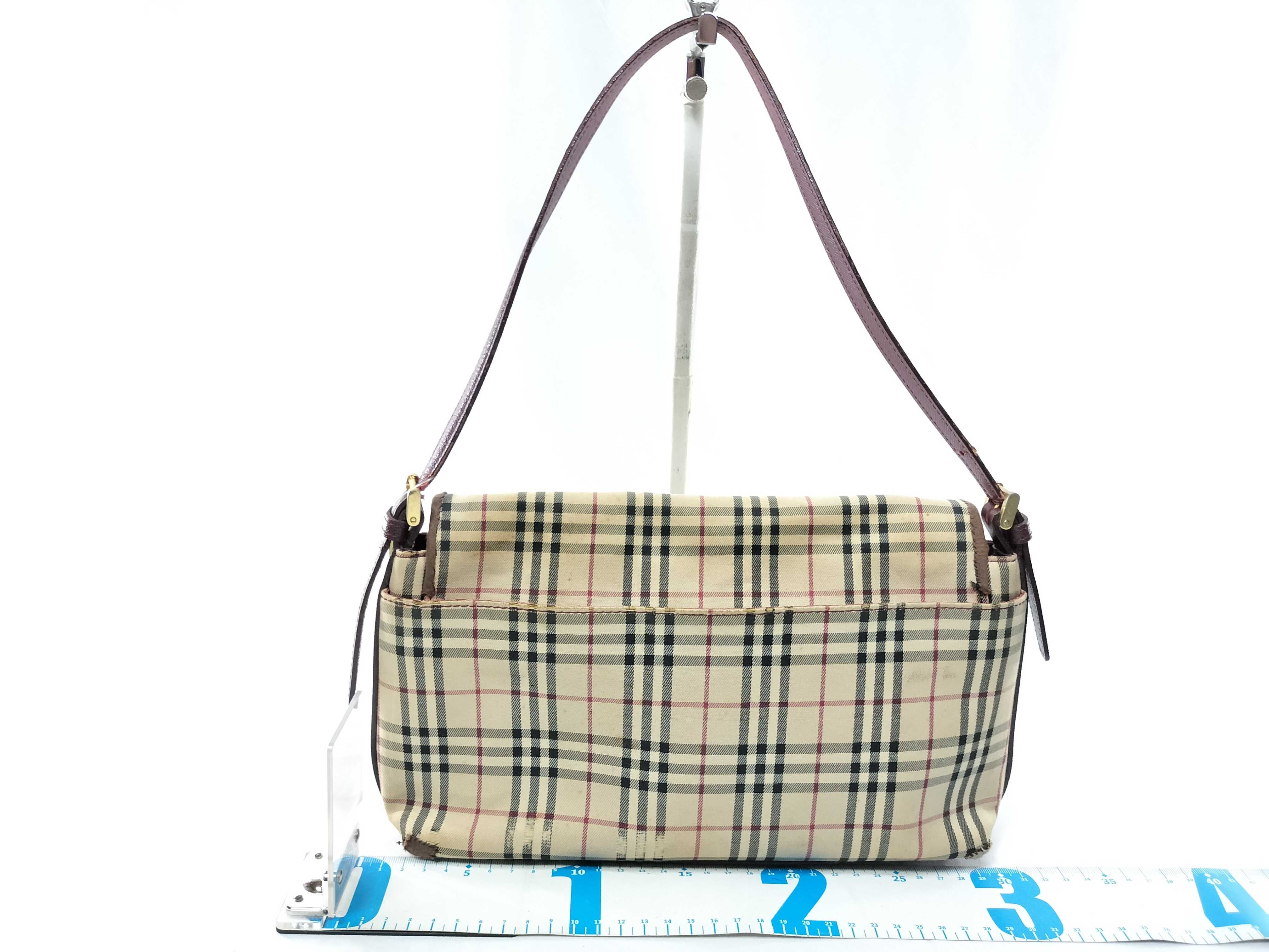Nova Check Bordeaux Shoulder Bag — view 2