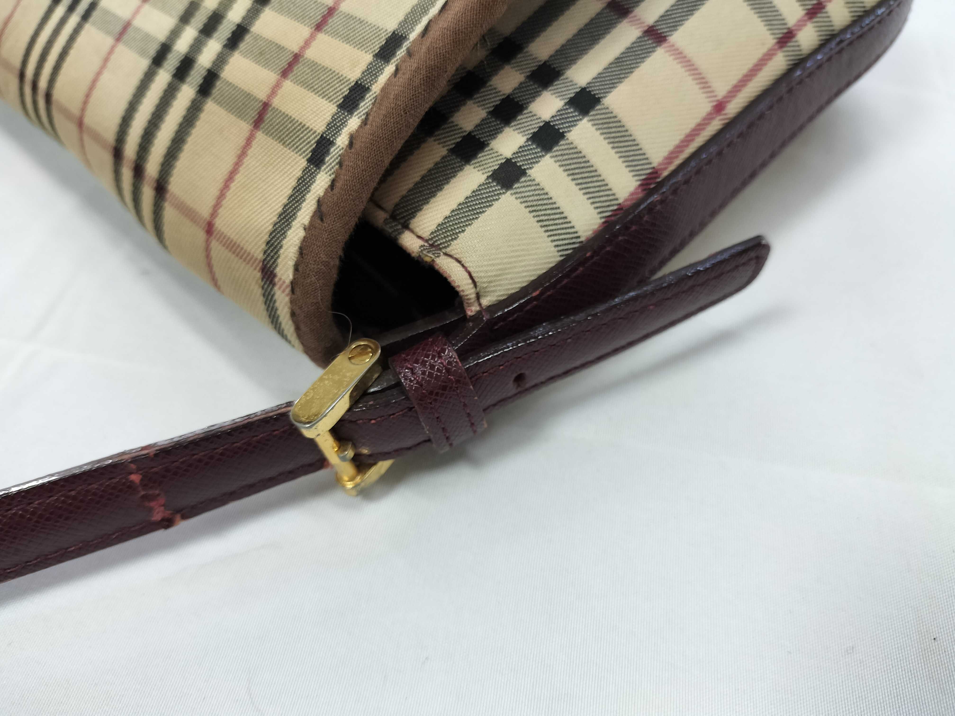 Nova Check Bordeaux Shoulder Bag — view 5