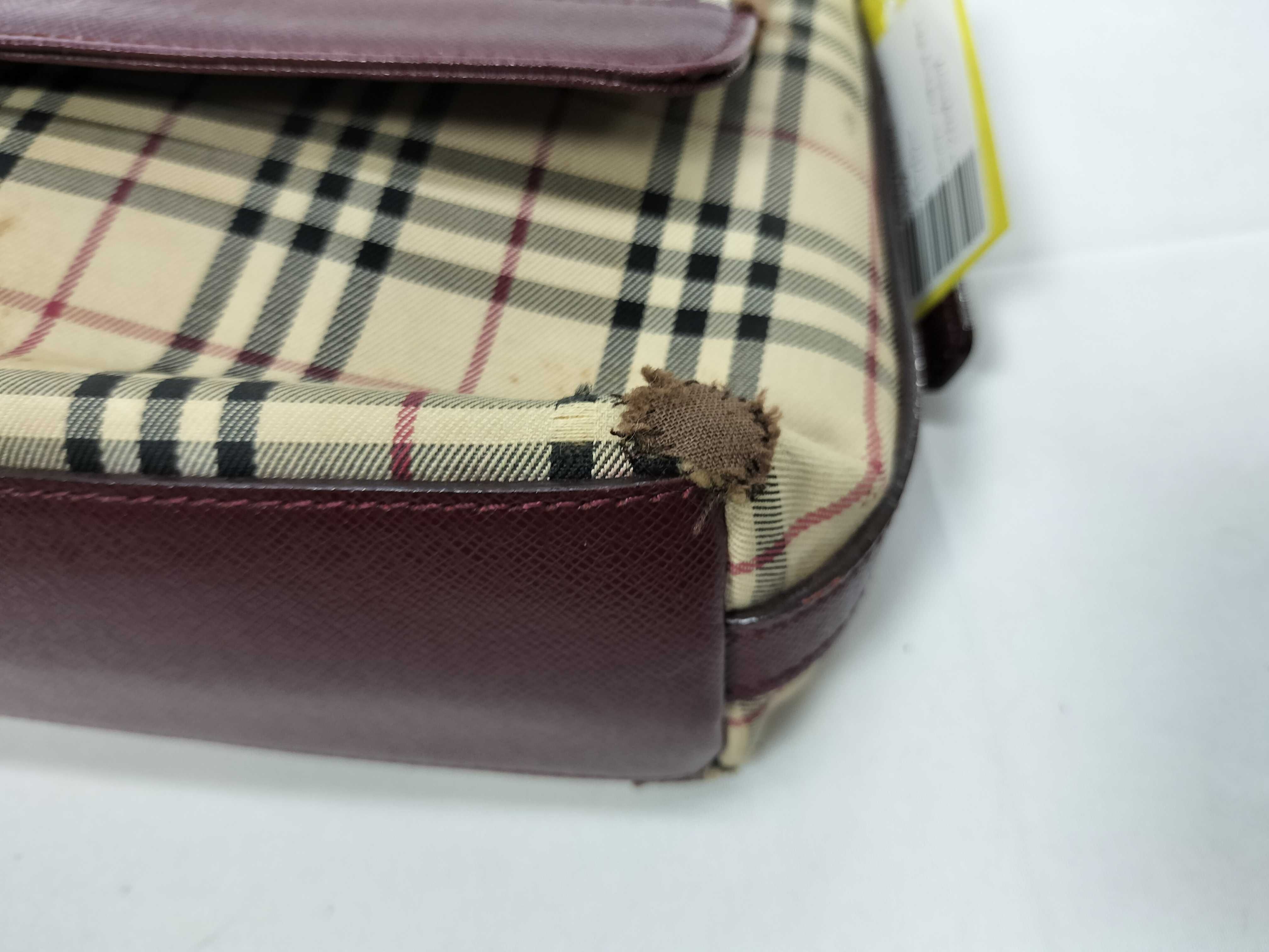 Nova Check Bordeaux Shoulder Bag — view 6