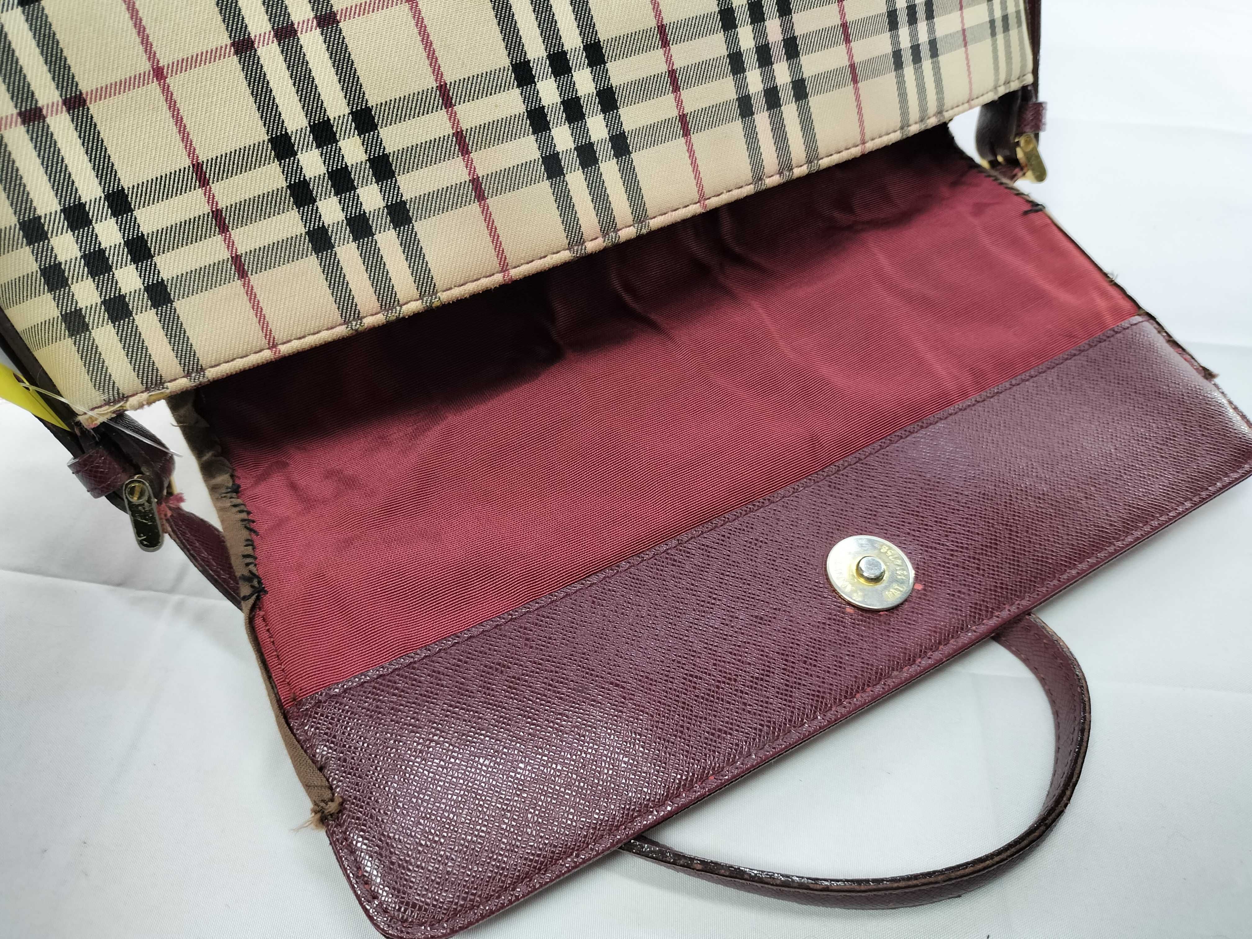 Nova Check Bordeaux Shoulder Bag — view 8