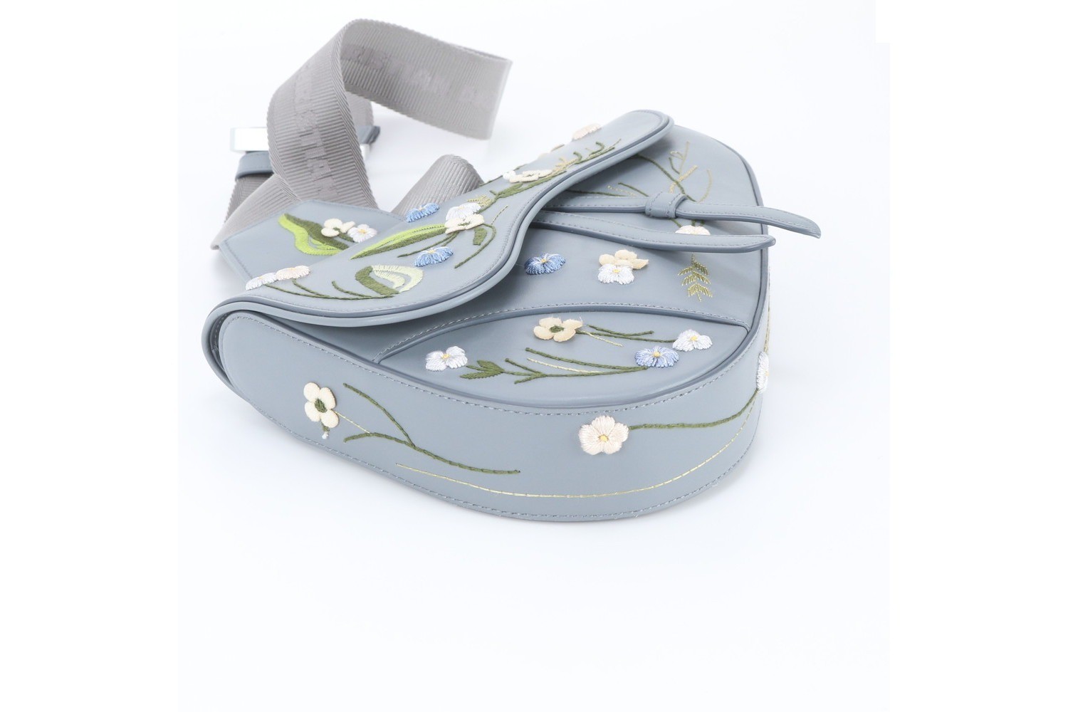 Saddle Flower Embroidered Leather Shoulder Bag (Crossbody) — view 5