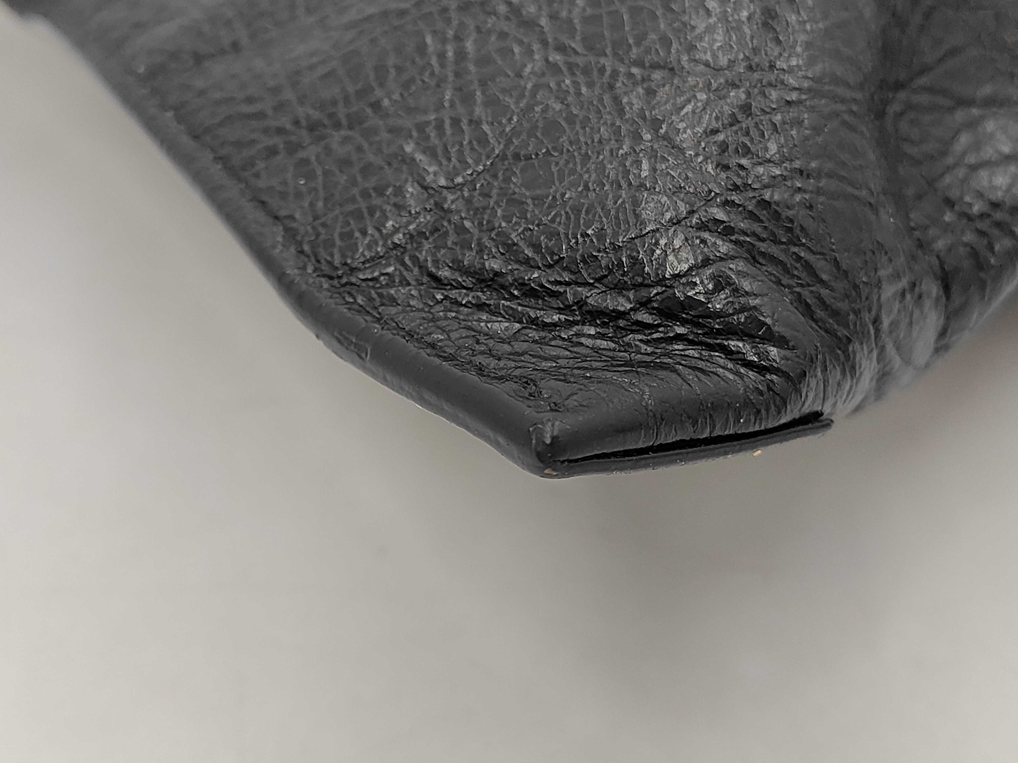 Black Leather Vintage Clutch Bag — view 3
