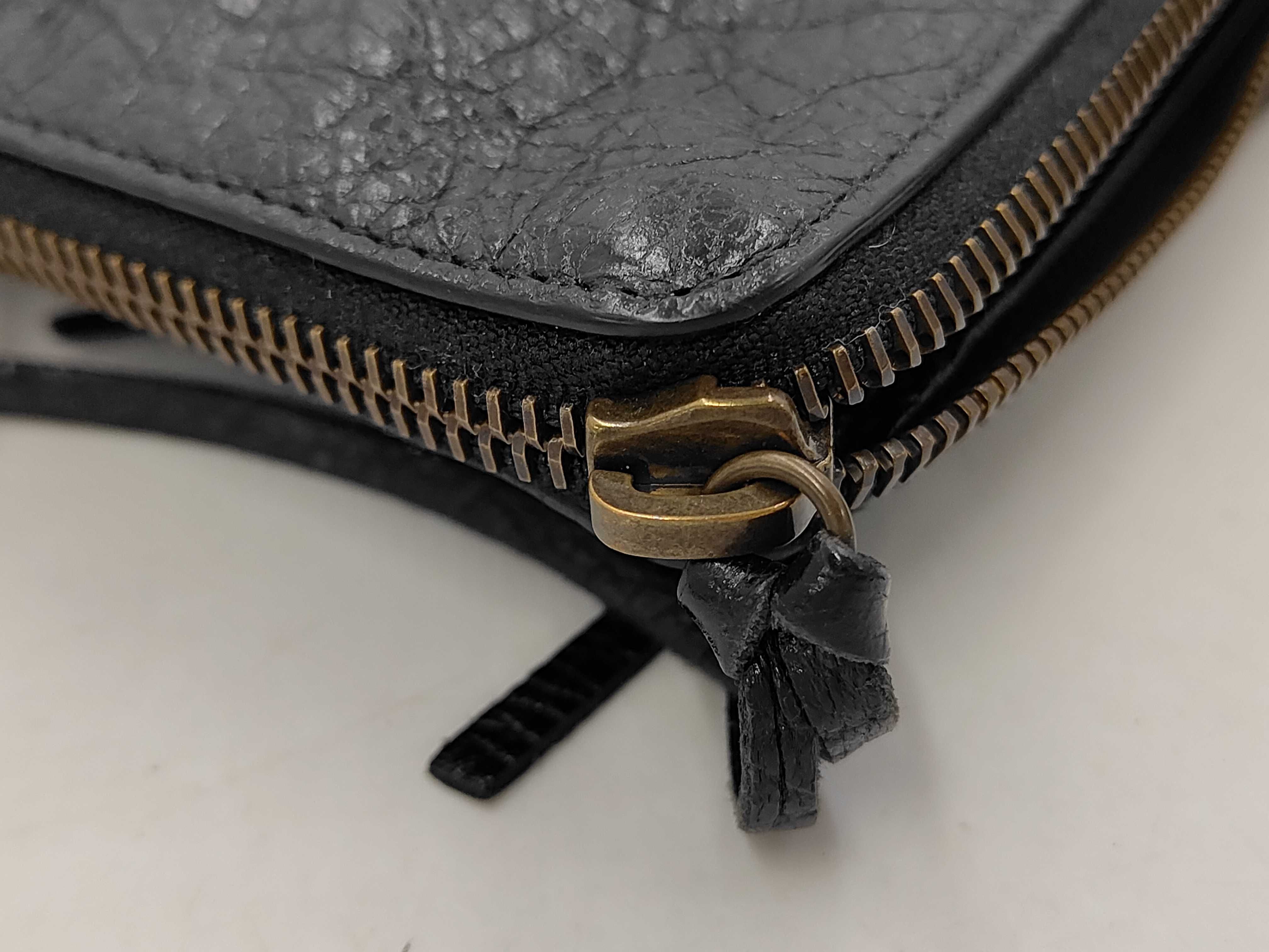 Black Leather Vintage Clutch Bag — view 5