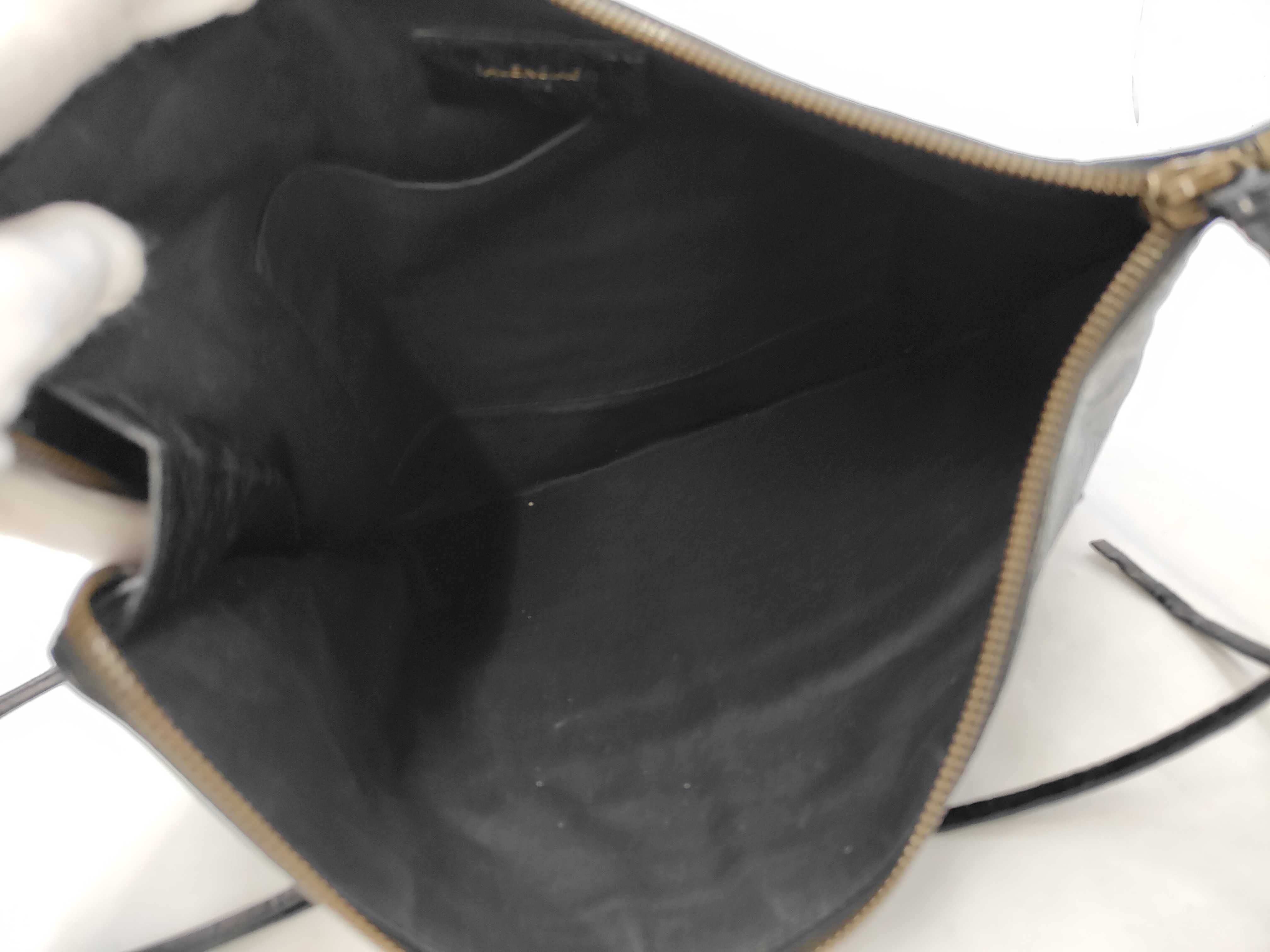 Black Leather Vintage Clutch Bag — view 6
