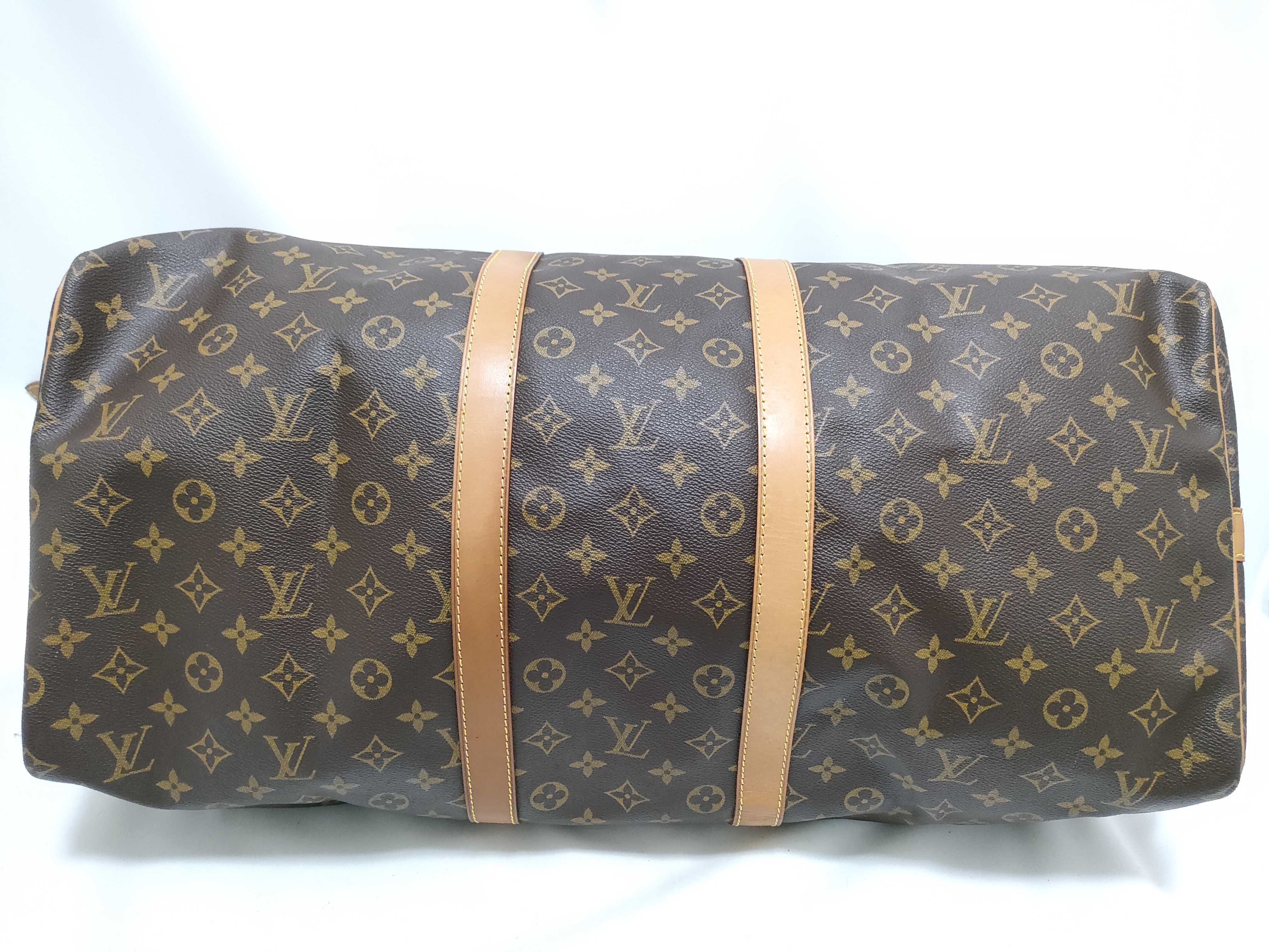 Monogram Vuitton Keepall Bandoulière 55 Boston Bag — view 9