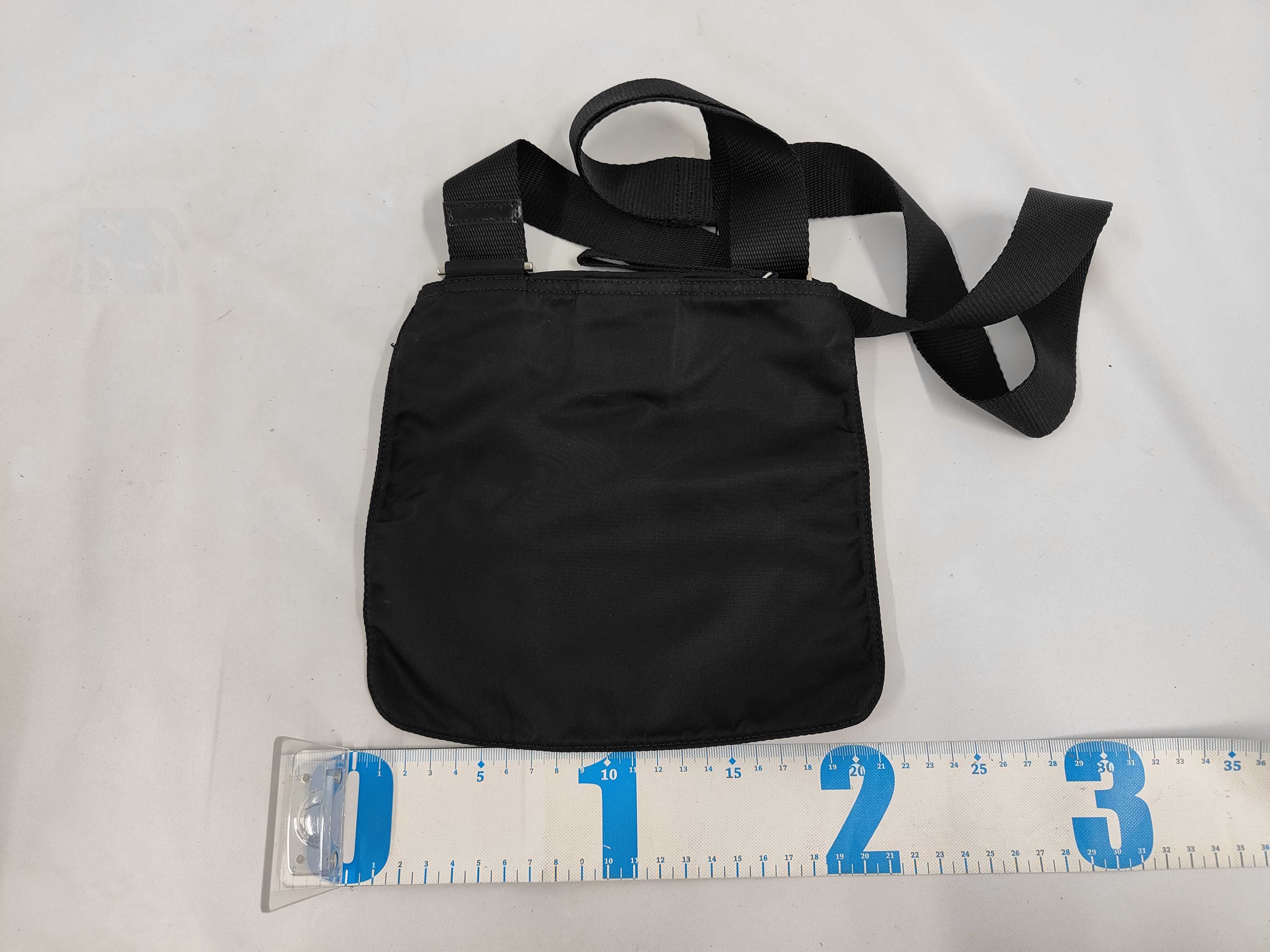 Triangle Logo Shoulder Bag Sacoche Nylon Black Shoulder Bag — view 2