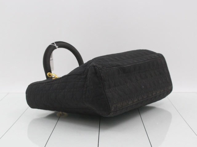 Lady Dior Black 2-Way Handbag with Gold Hardware — view 5