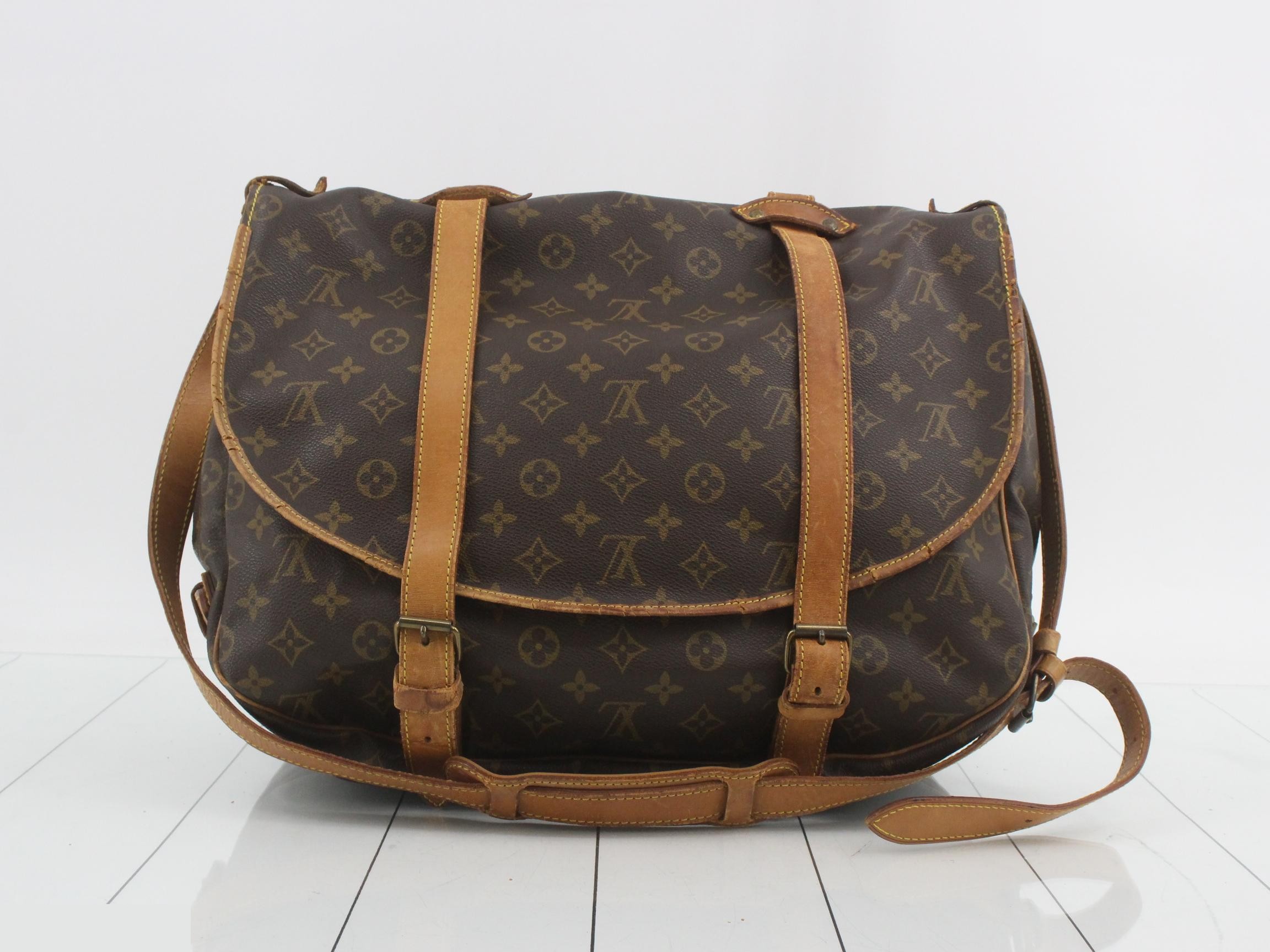 Saumur 43 Monogram Brown Shoulder Bag — view 2