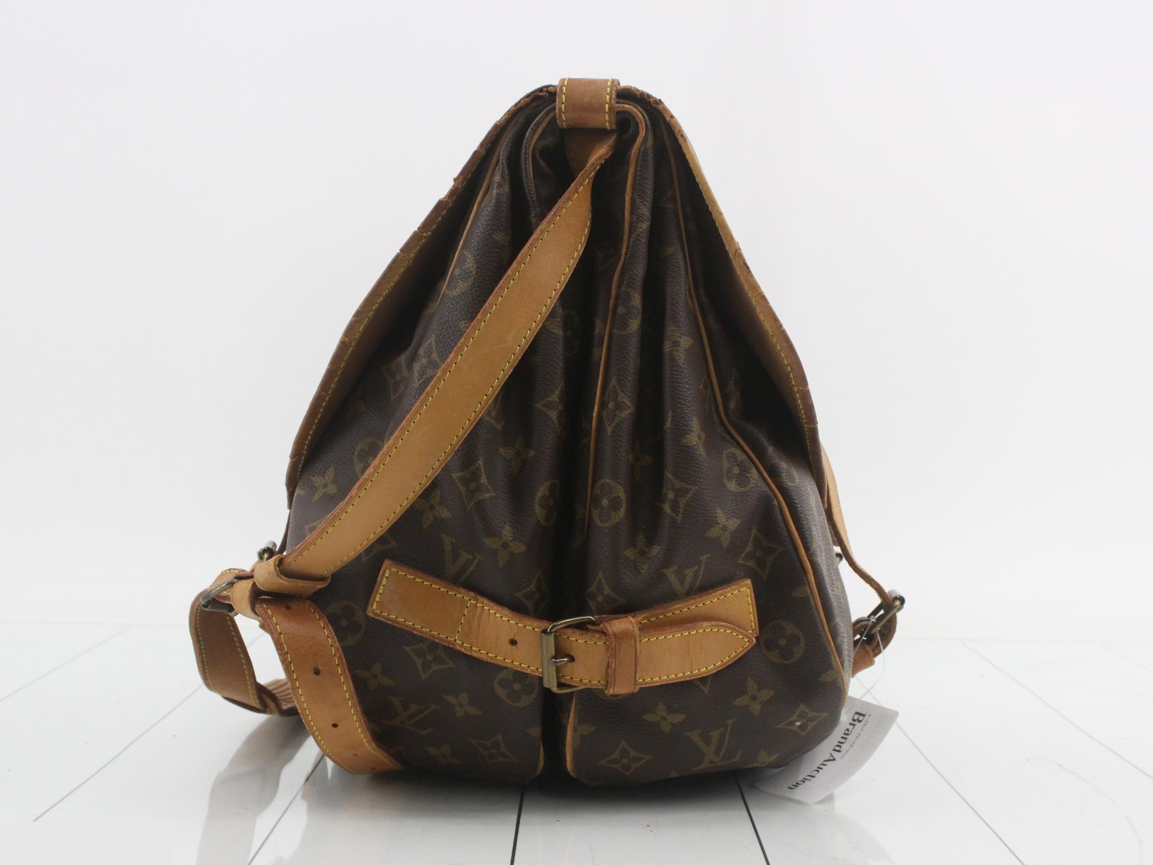 Saumur 43 Monogram Brown Shoulder Bag — view 4