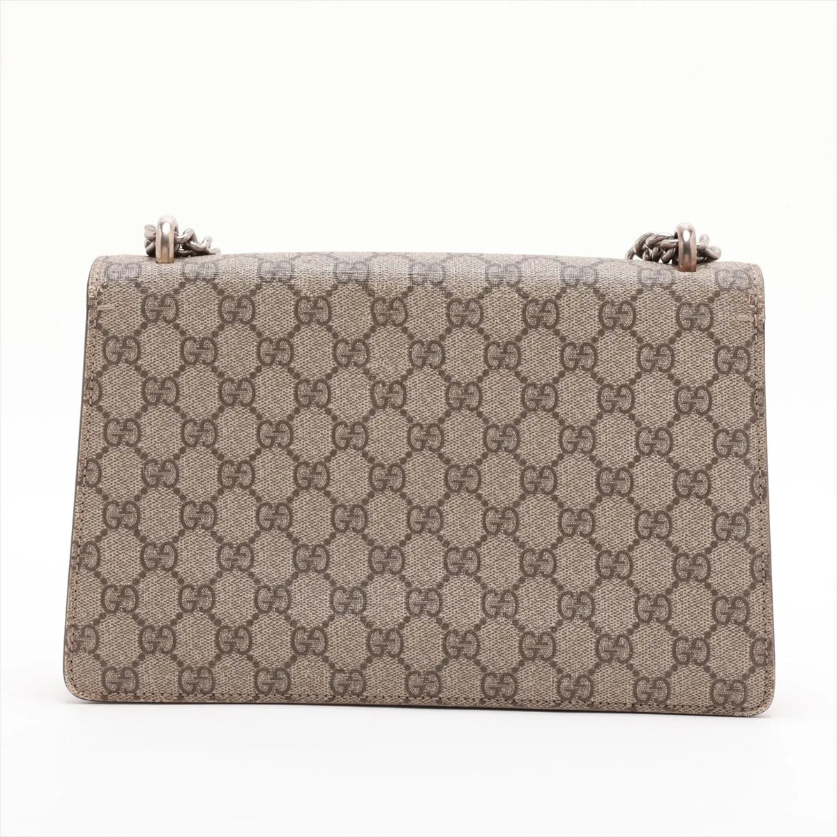 GG Supreme Dionysus 400249 PVC x Suede Chain Shoulder Bag Beige x Red — view 2