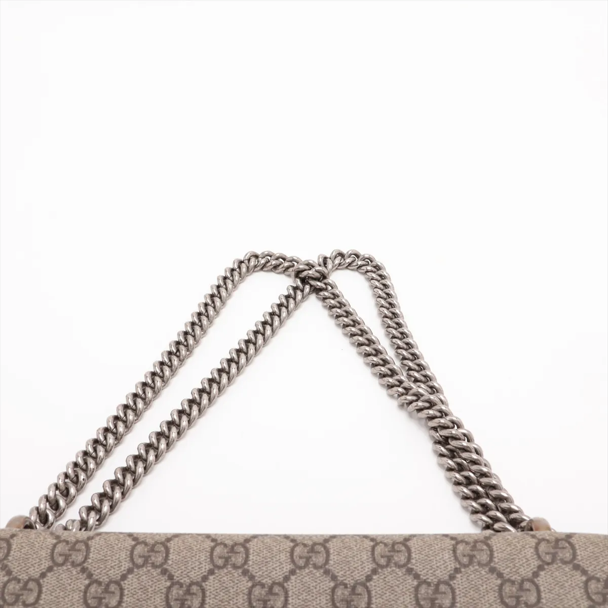 GG Supreme Dionysus 400249 PVC x Suede Chain Shoulder Bag Beige x Red — view 6