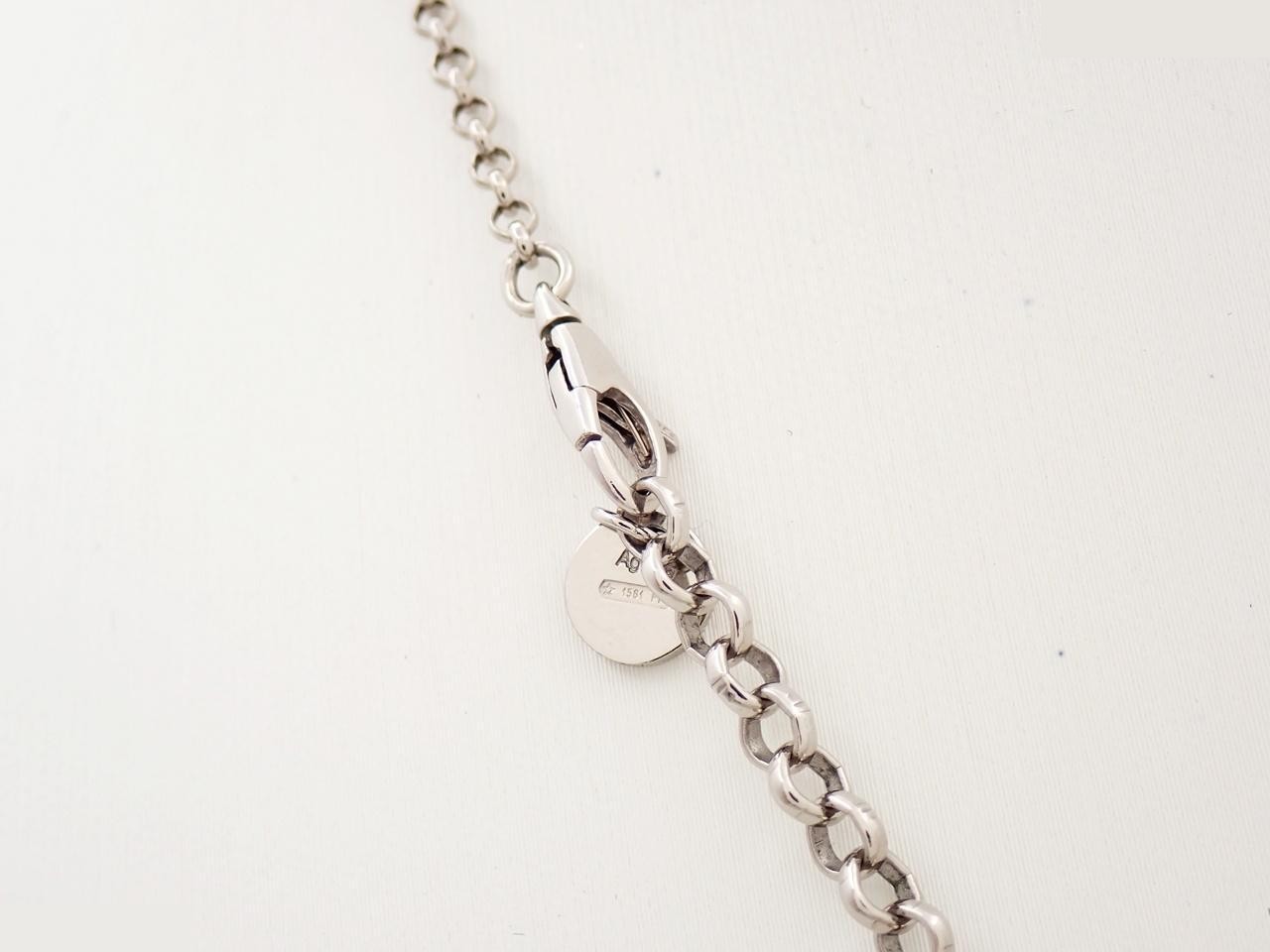 Ghost Heart Silver Necklace, 9.6g, Chain approx. 50cm — view 3