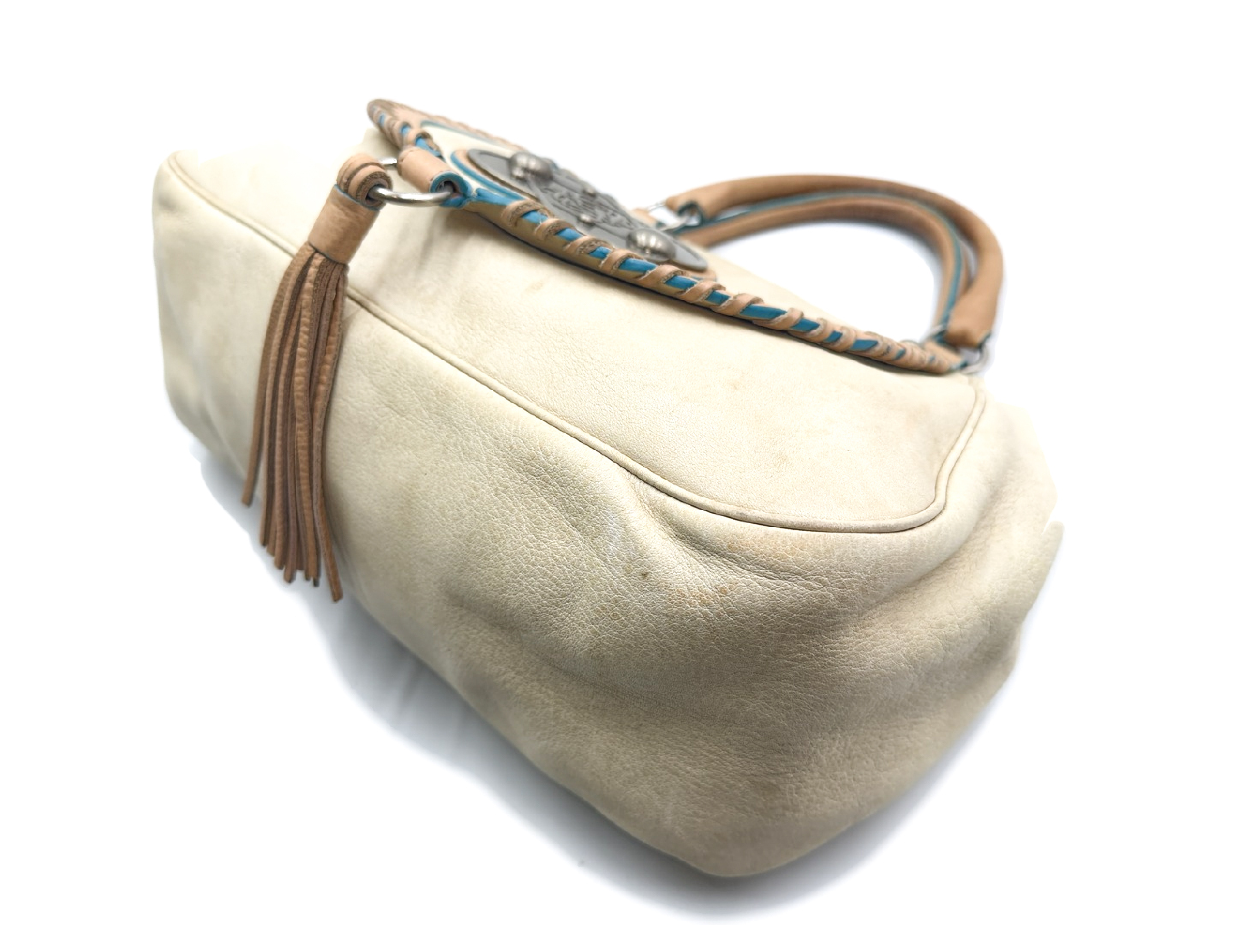 Anagram Fringe Leather Handbag — view 8