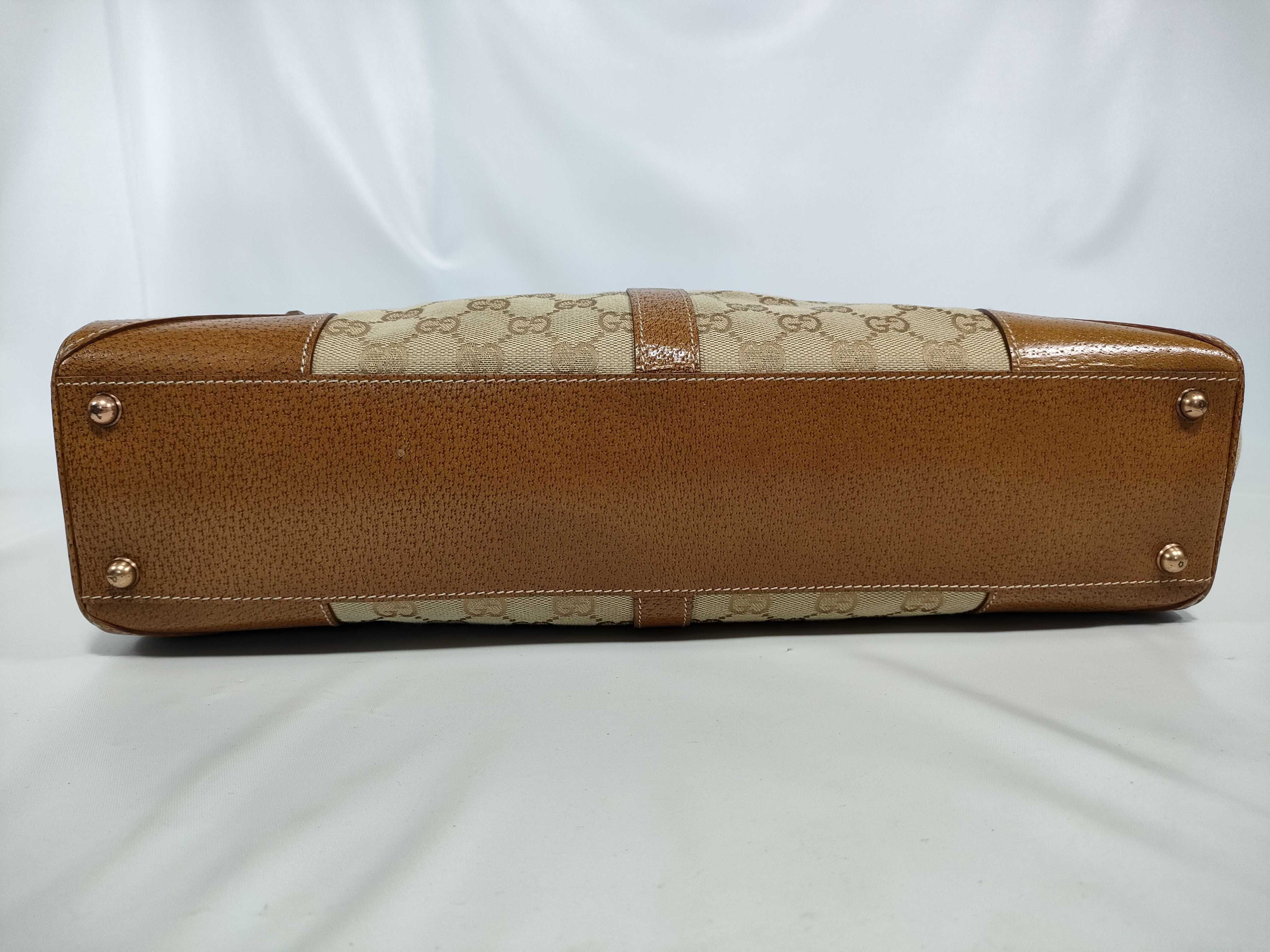 GG Canvas Leather New Jackie 124404 Handbag — view 7