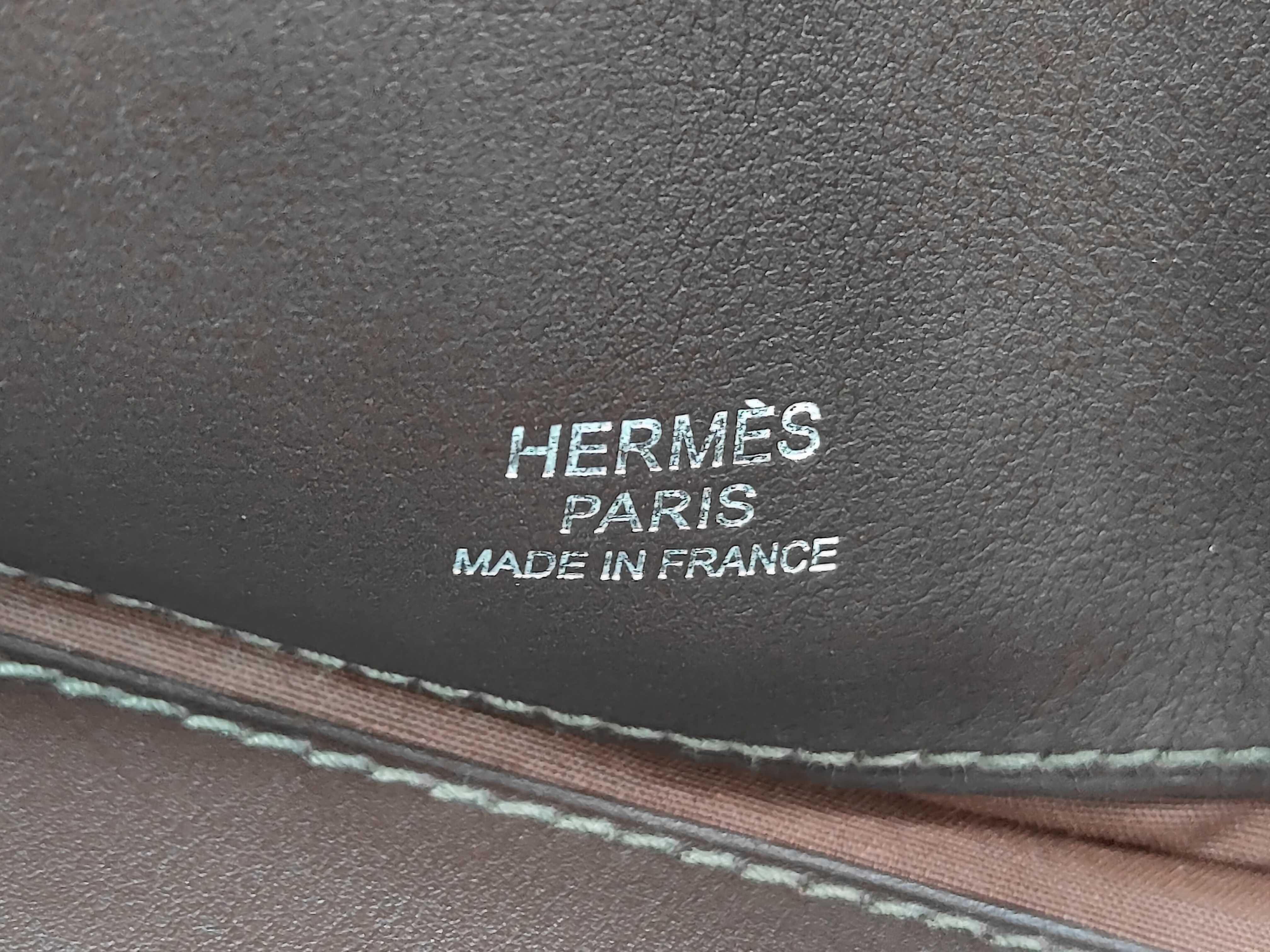 Sac Ybou MM Toile H x Veau Swift Brown x Beige Silver Hardware J: 2006 Tote Bag — view 13