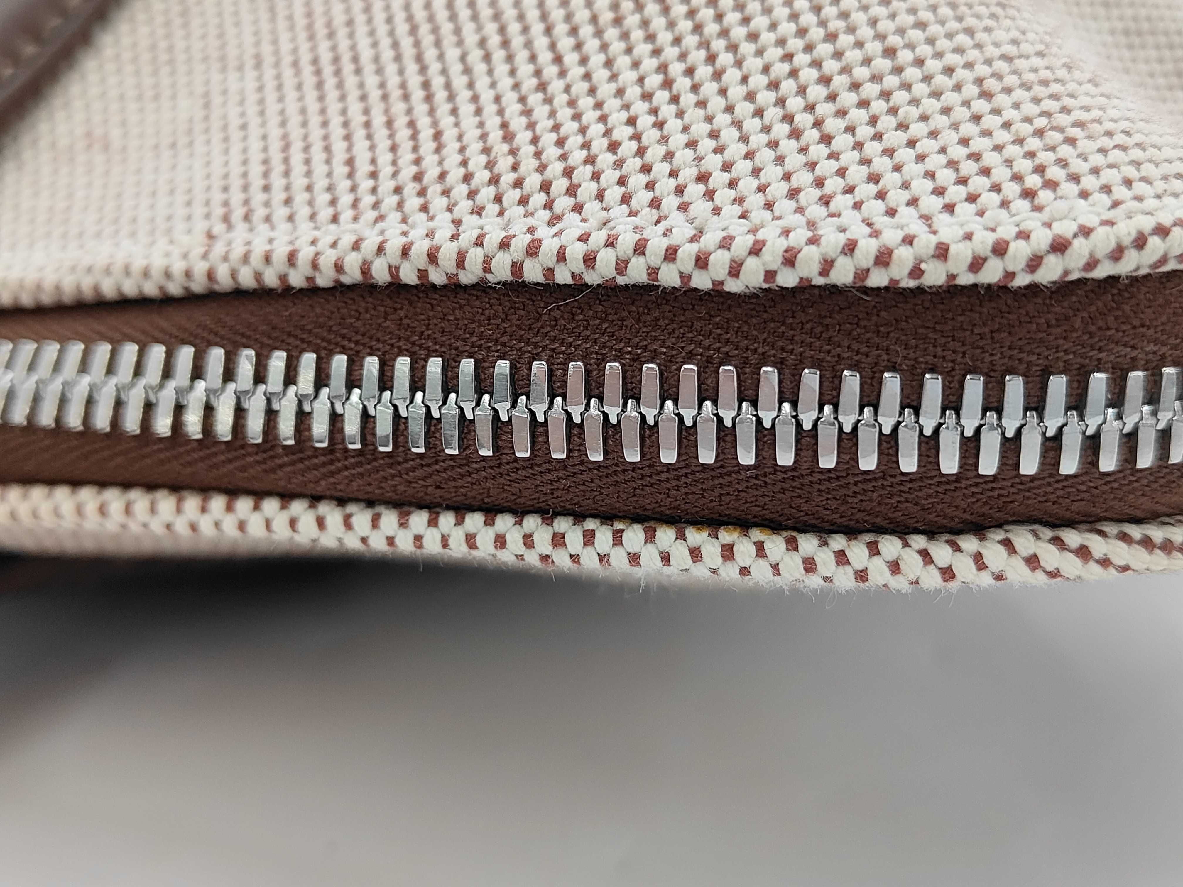 Sac Ybou MM Toile H x Veau Swift Brown x Beige Silver Hardware J: 2006 Tote Bag — view 6