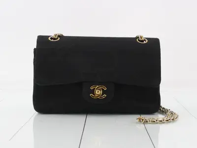 Matelassé Jersey Double Flap Double Chain Shoulder Bag