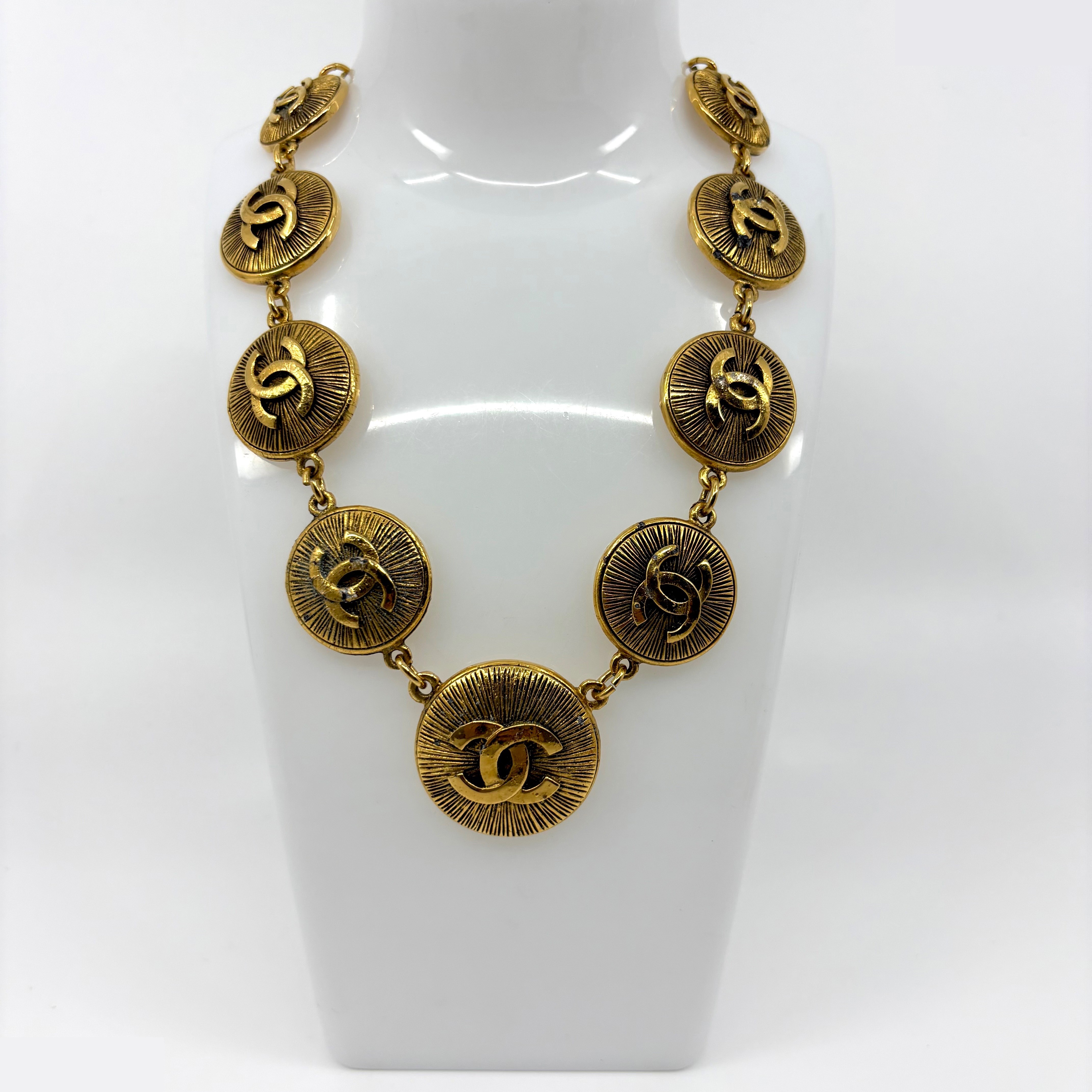 Coco Mark 11-strand (precious metal) necklace pendant, chain approximately 44cm — view 2